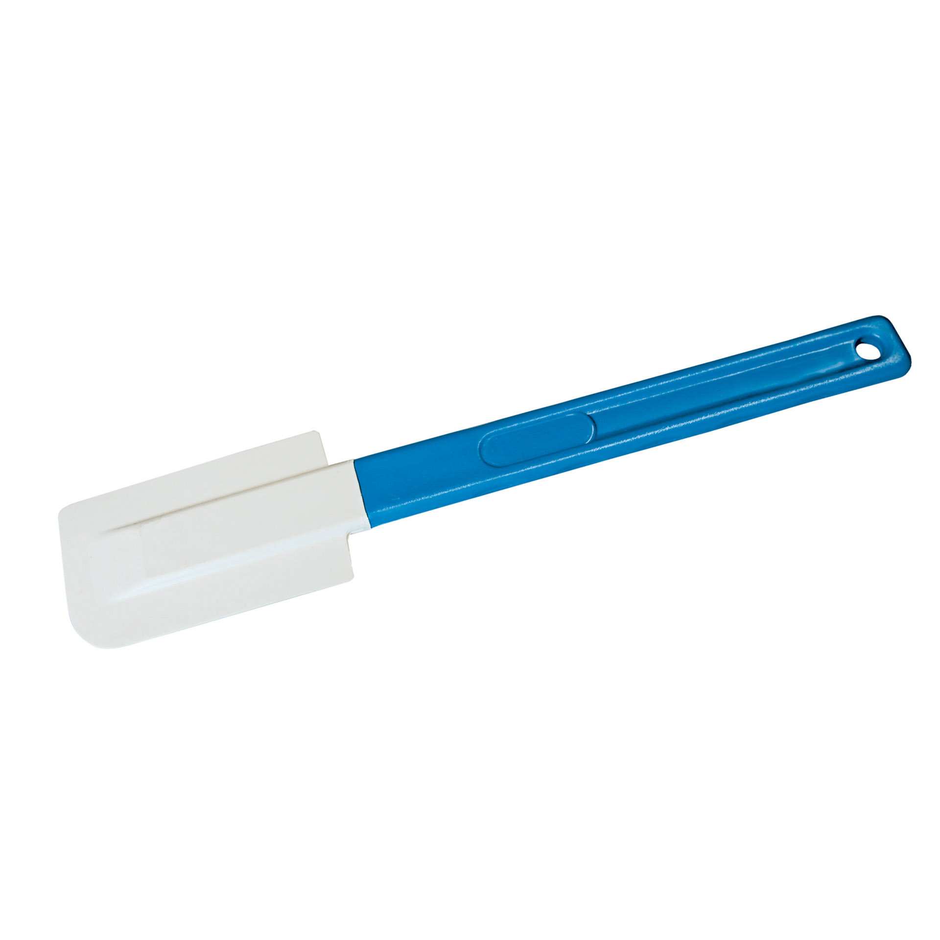 Stielschaber - extra stabil - weiß / blau - Abm. 31,0 x 6,0 x 1,5 cm - ABS / Gummi - 200424-C