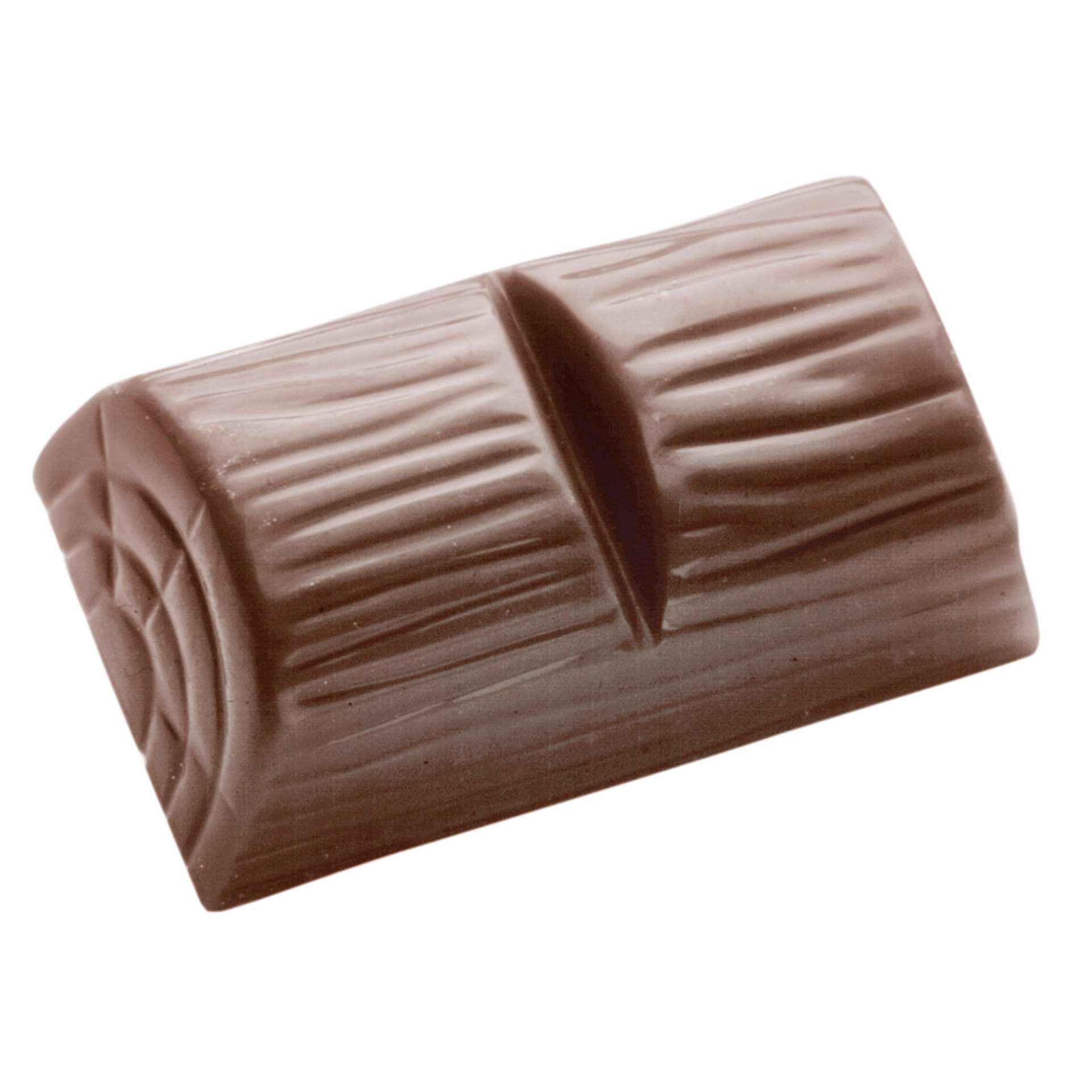 Schokoladen-Form - Baumstamm - Abm. 27,5 x 13,5 x 2,4 cm - Polycarbonat - 421483-C