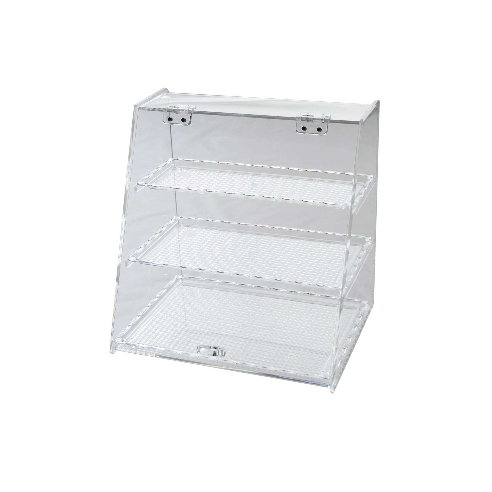 Thekenaufsteller - mit 3 Auslagetabletts aus PC - Abm. 34,0 x 25,0 x 34,0 cm - Acryl / Polycarbonat - 172630-C