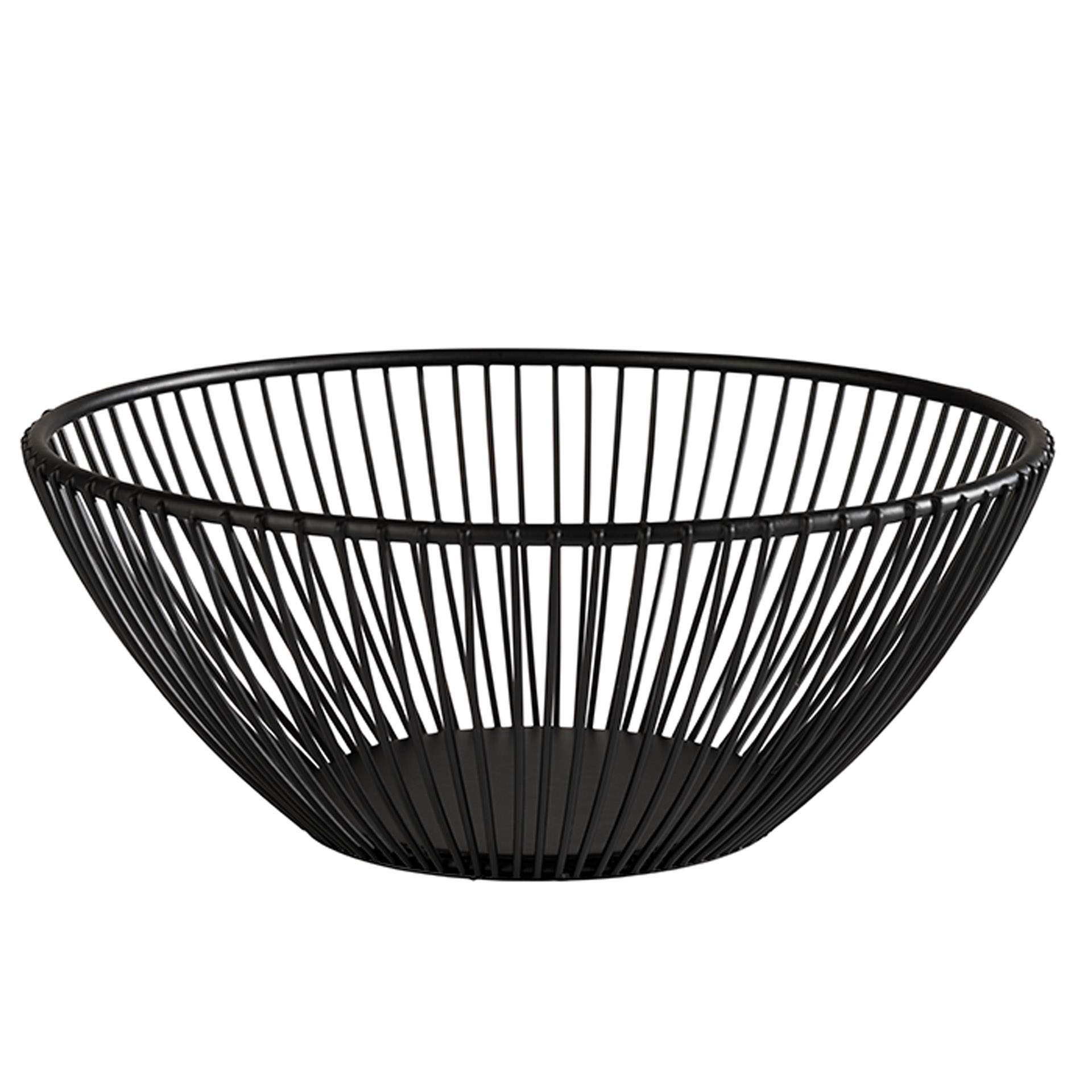Korb - Serie Svart - schwarz - Höhe 8,0 cm - Ø 20,0 cm - Metall - 30421-B