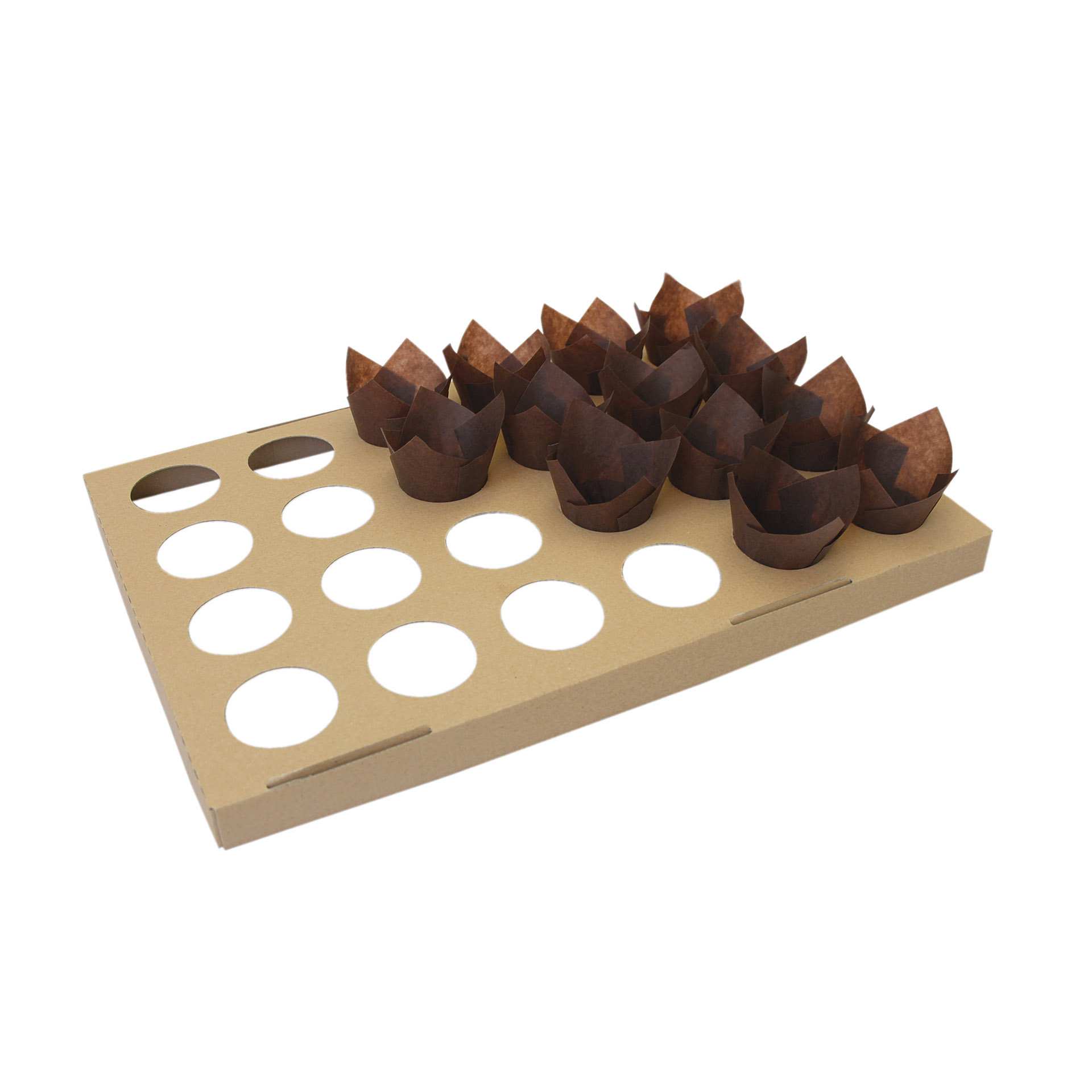 Muffinform - für 24 Muffinformen - Abm. 65,0 x 54,0 x 0,1 cm - Papier - 122260-C