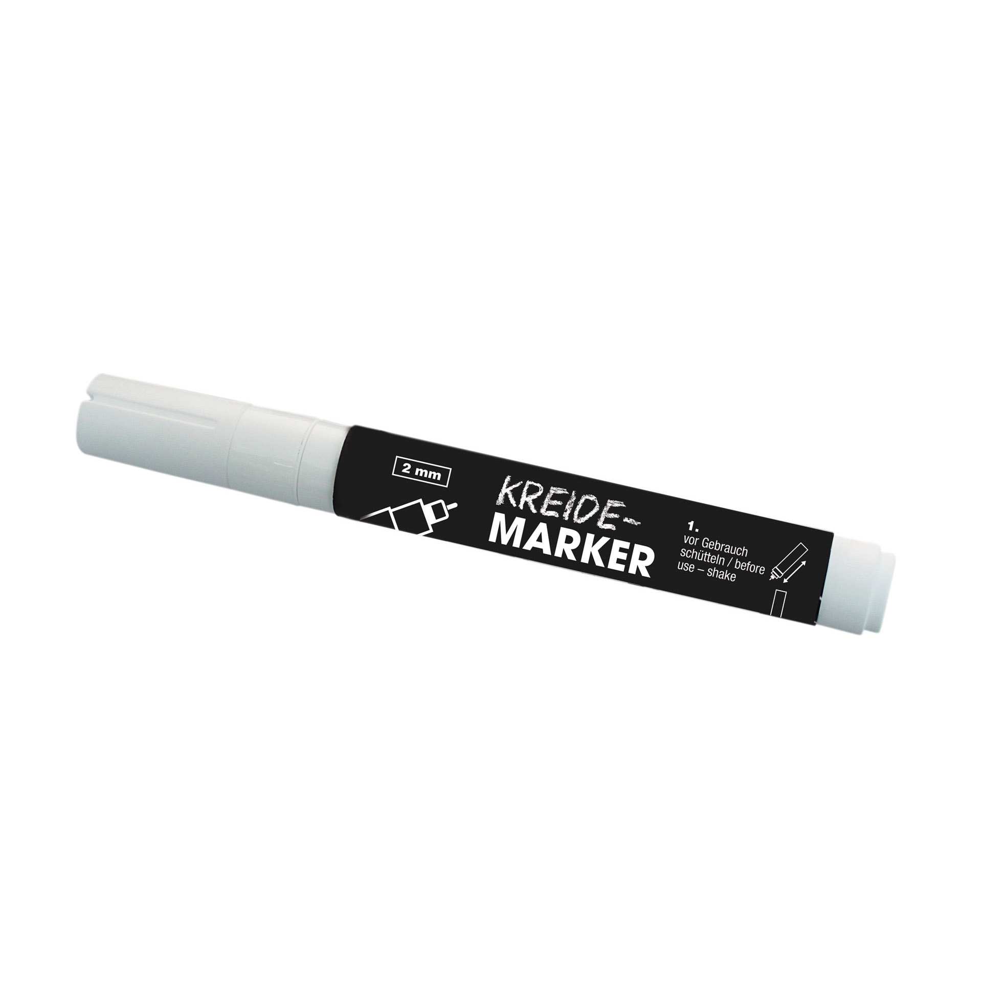 Kreidestift - Schreibdicke: 2 mm - weiß - Abm. 14,0 x 1,5 x 1,5 cm - 198920-C