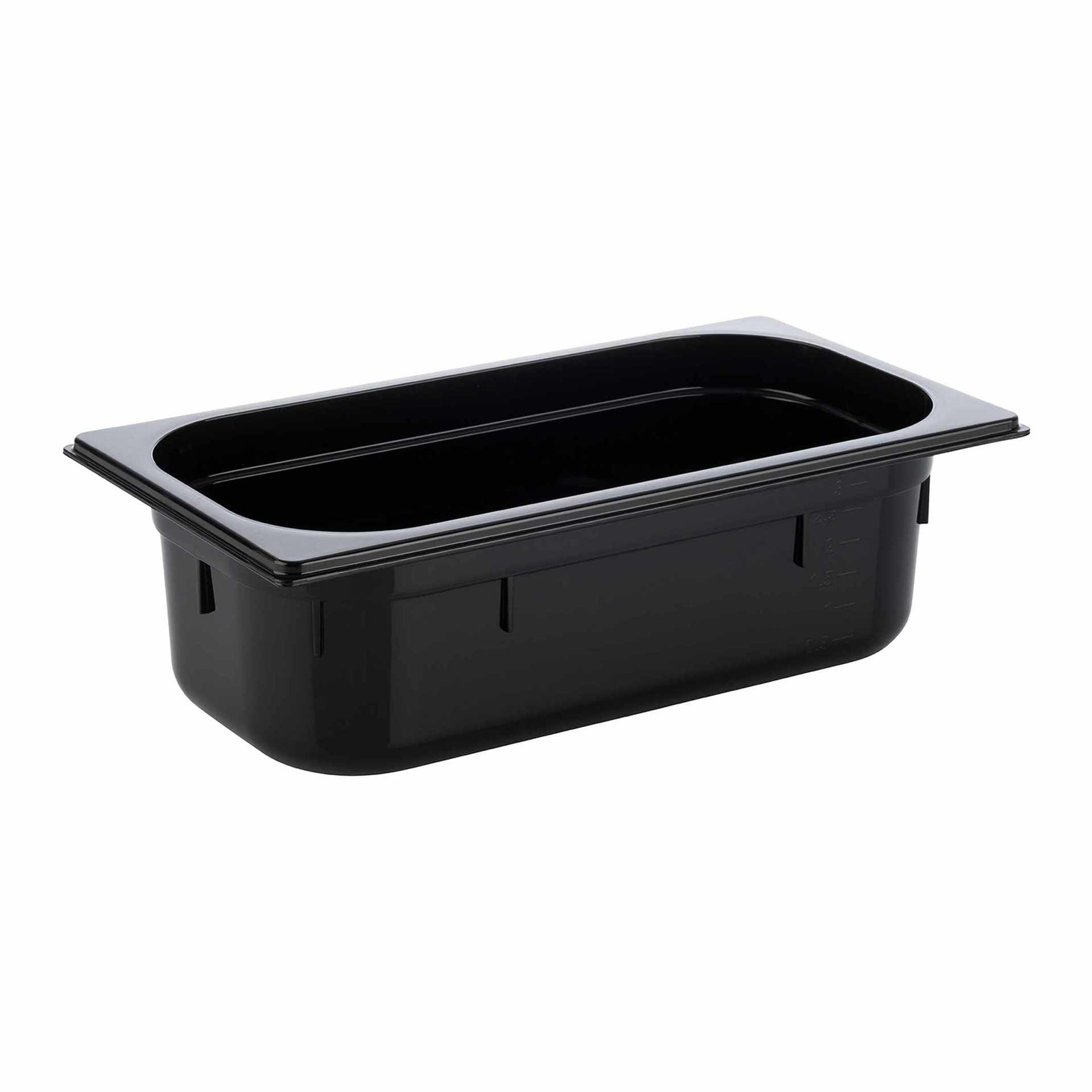 GN-Behälter - schwarz - Inhalt 3,6 l - GN 1/3 (325 x 176 mm) - 100 mm - Polycarbonat - 82069-B