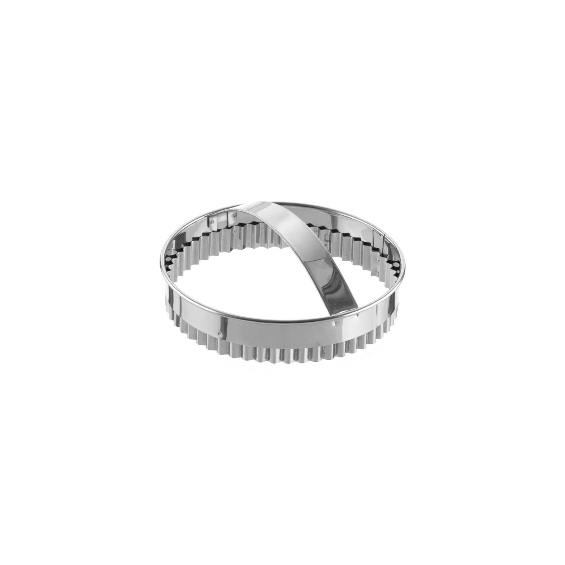 Ausstecher - gezackt - rund - Höhe 6,0 cm - Ø 12,0 cm - Edelstahl - 199720-C