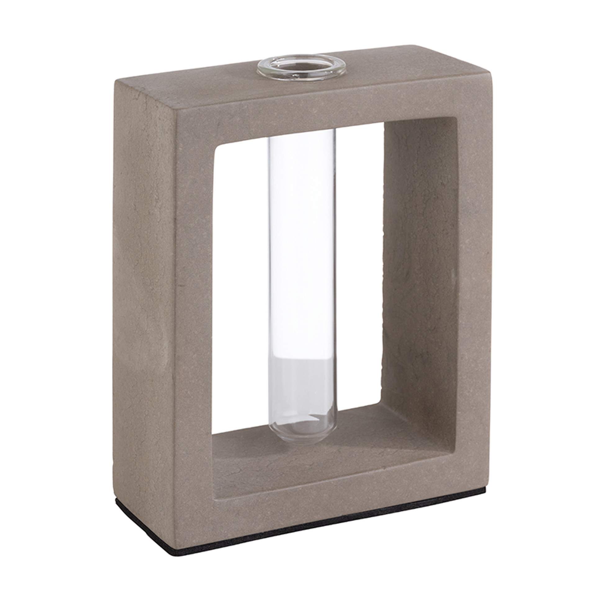 Vase - Serie Element - grau - Abm. 10 x 4,5 x 12,5 cm - Beton - 4010-B