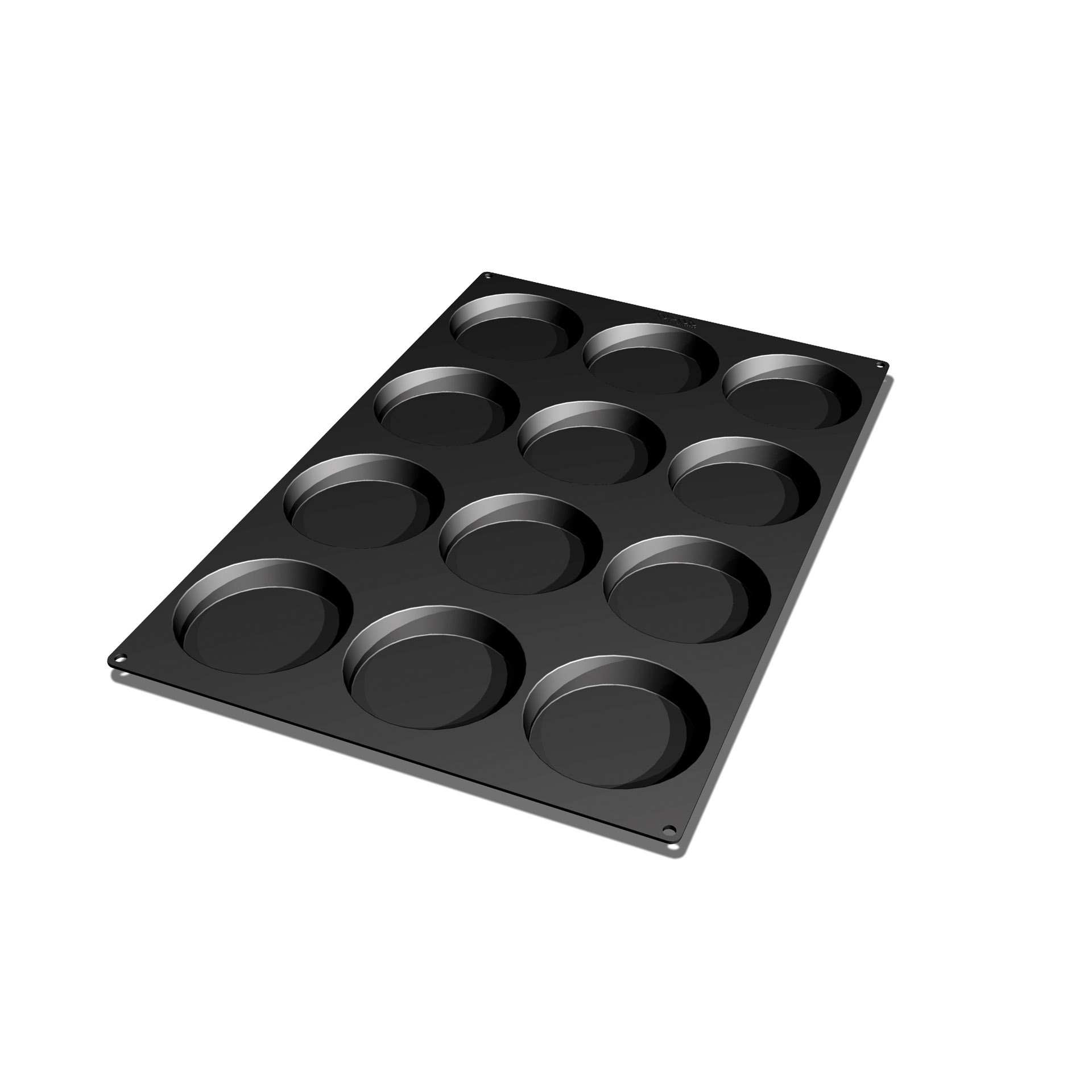 Backform - Biskuit - Abm. 40,0 x 60,0 x 2,2 cm - Inhalt 12 x 0,12 l - Silikon - 115340-C