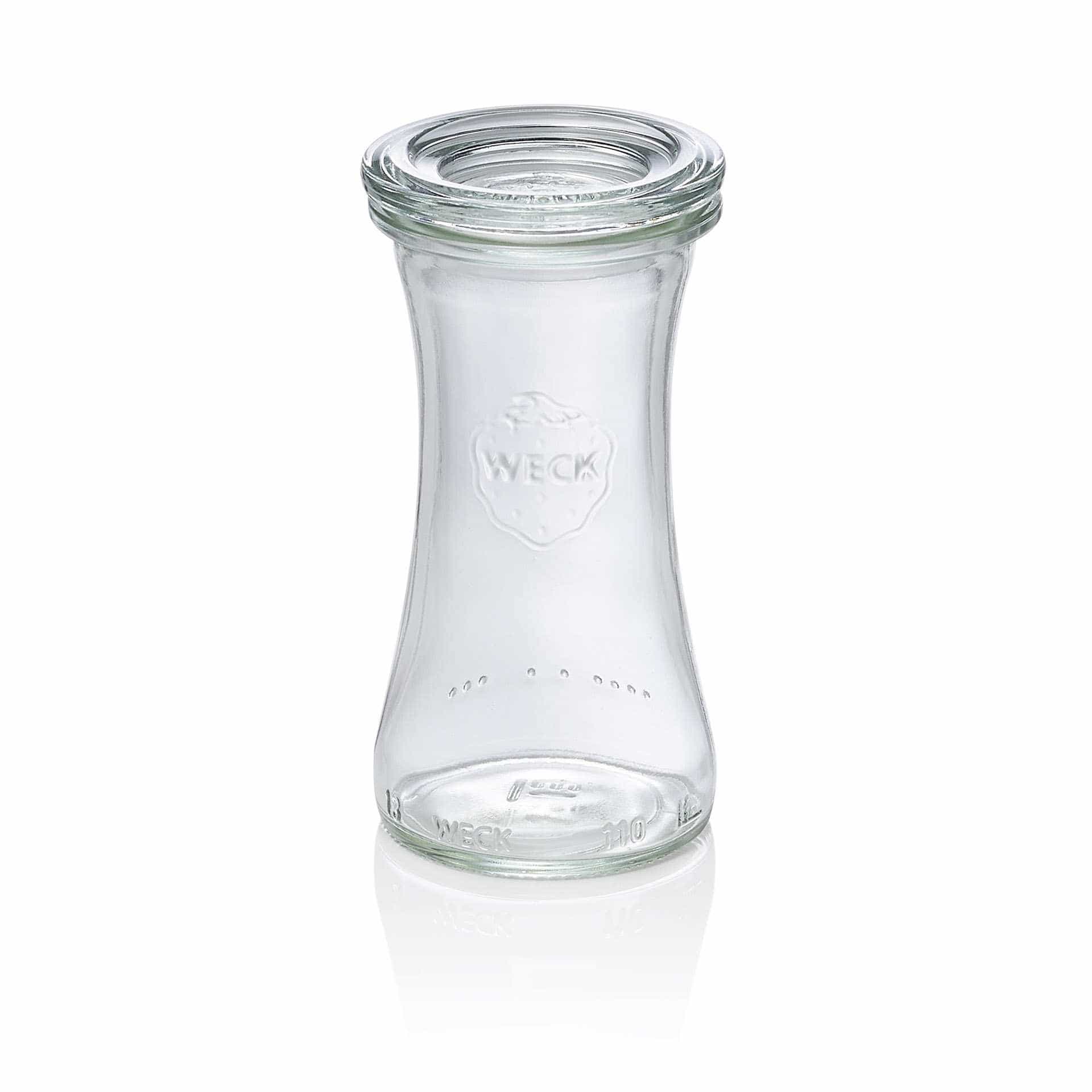 Delikatessenglas - Set á 6 Stück - Serie Delicacy - Abm. 10,2 cm - Ø oben / unten 4,0 / 5,6 cm - Inhalt 0,1 l - Glas - 757-A