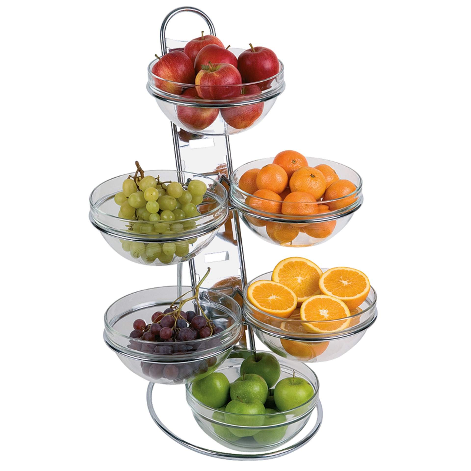 Buffetleiter - 11-teilig - Serie Big - verchromt - Abm. 39 x 31 x 66 cm - Metall - 11599-B