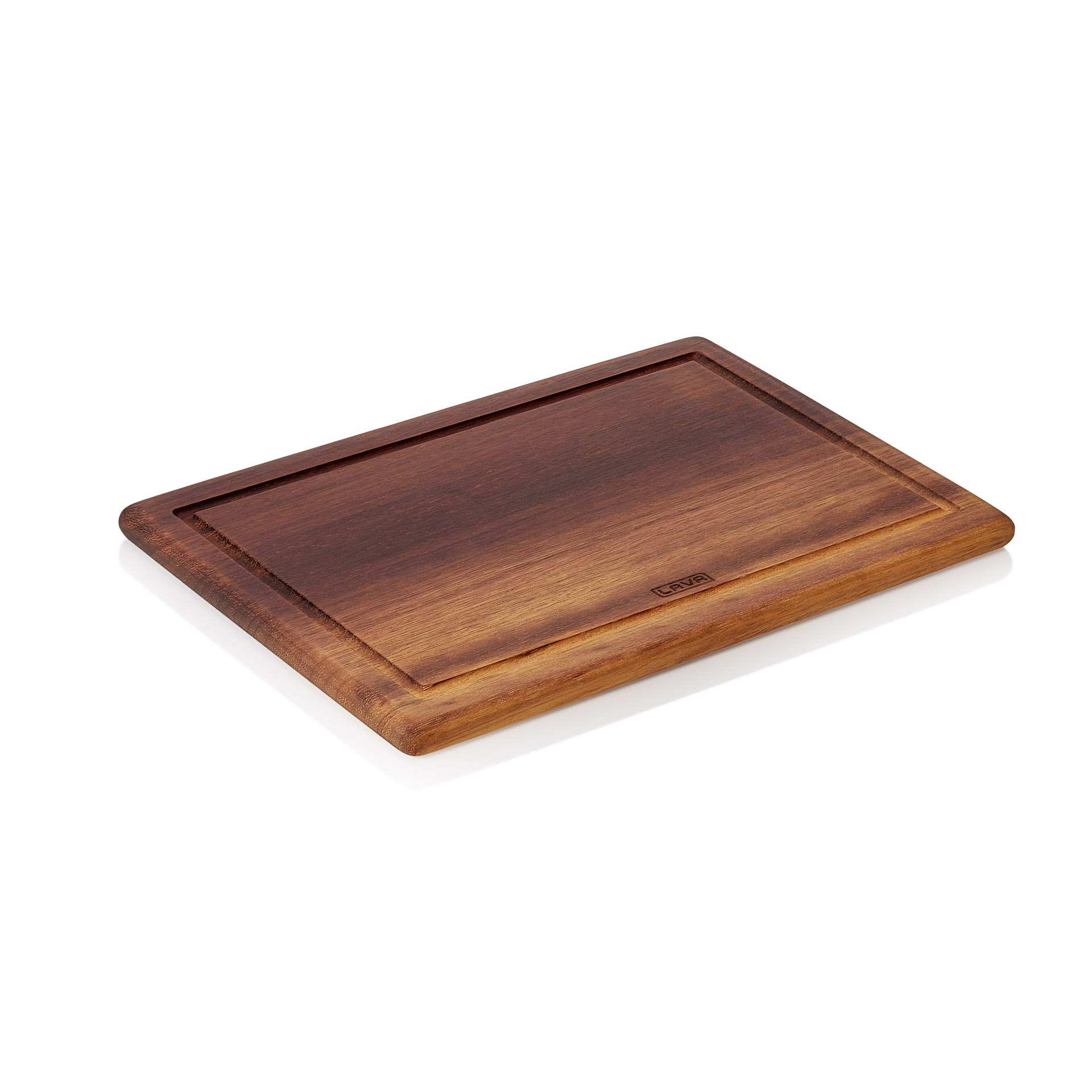 Servierbrett - mit Saftrille - Serie Lava - rechteckig - Holz - 362800035-A