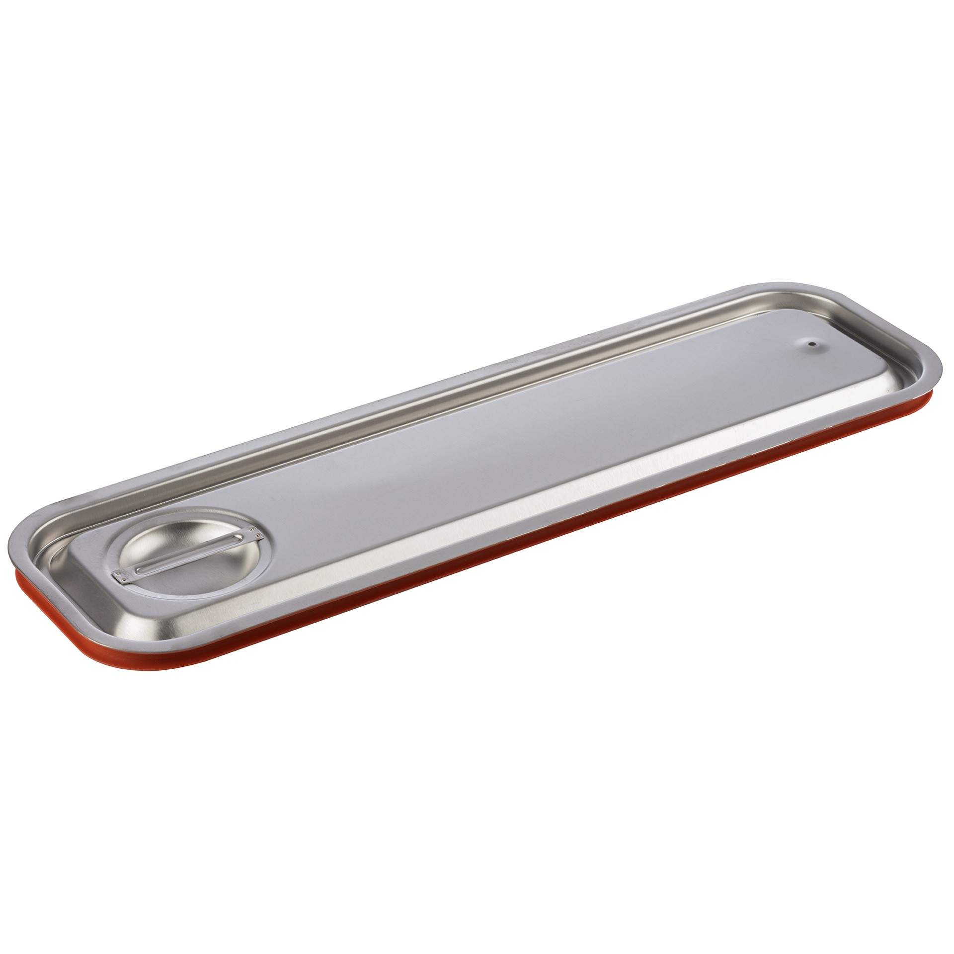 GN-Transport-Steck-Deckel - mit roter Silikondichtung - GN 2/4 - Edelstahl - 80028-B