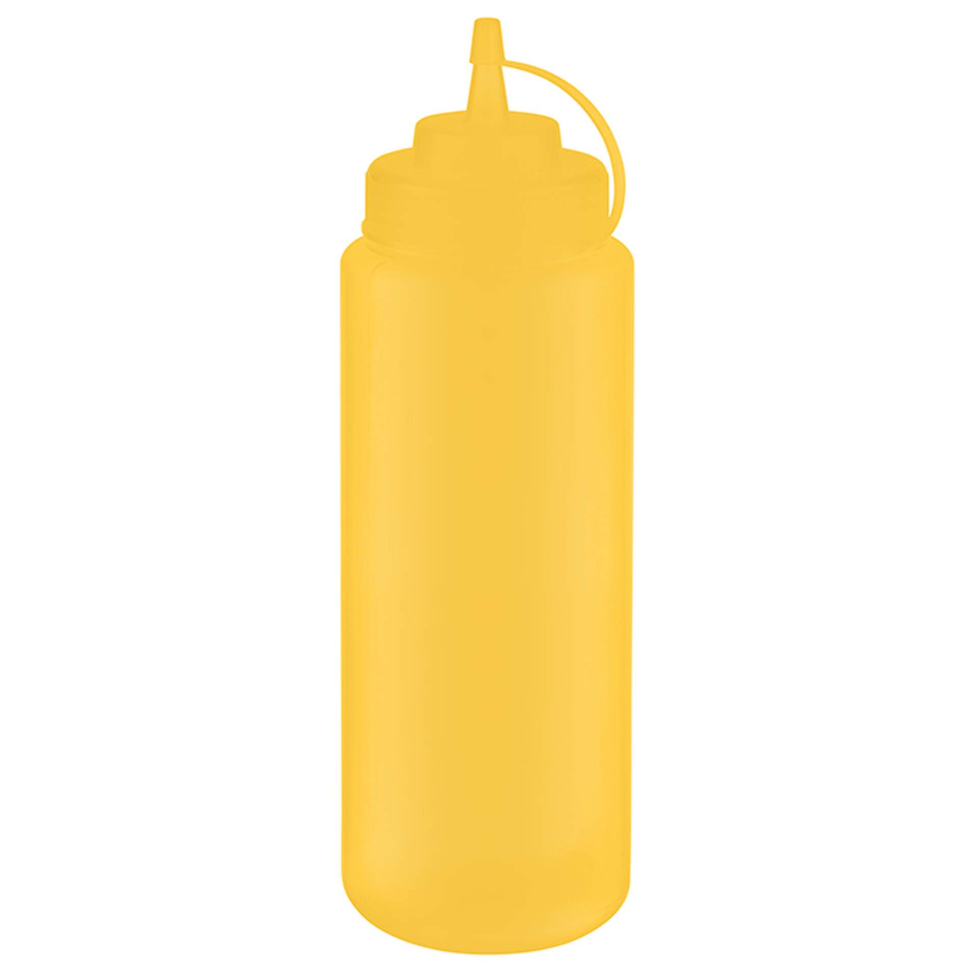 Quetschflasche - mit Schraubdeckel - gelb - Höhe 26,5 cm - Ø 8,0 cm - Inhalt 1,02 l - Polyethylen - 93260-B