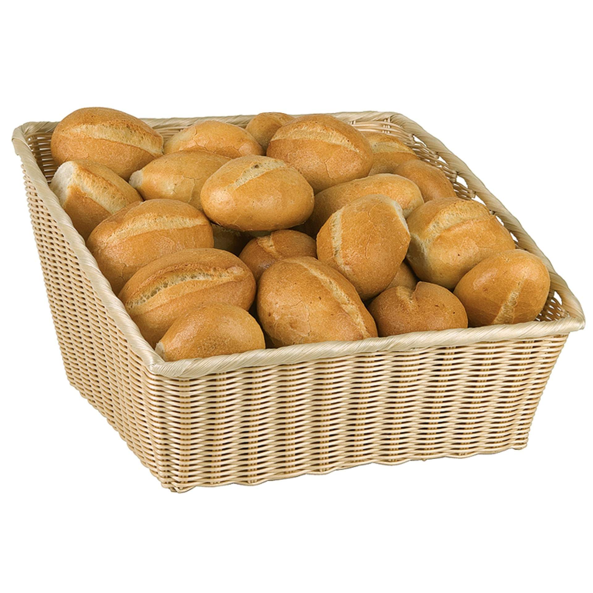 Buffetkorb - verstärkter Rand - Serie Large - hellbeige - rechteckig - Abm. 45 x 42 cm - Polypropylen - 40153-B