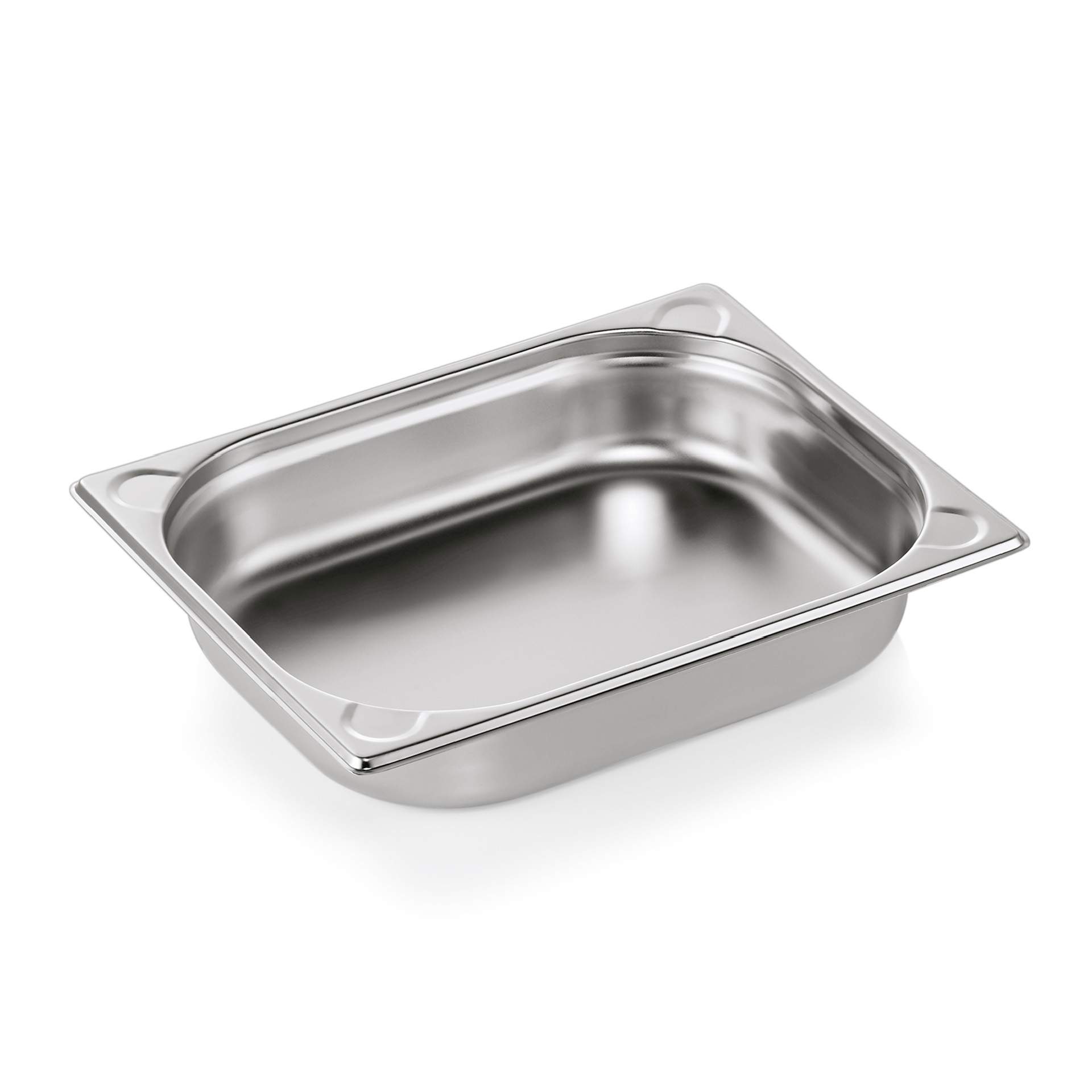 GN-Behälter - mit U-Profil-Ecken - GN 1/2 - 65 mm - Inhalt 4,0 l - Serie 76 - Chromnickelstahl - 7612065-A
