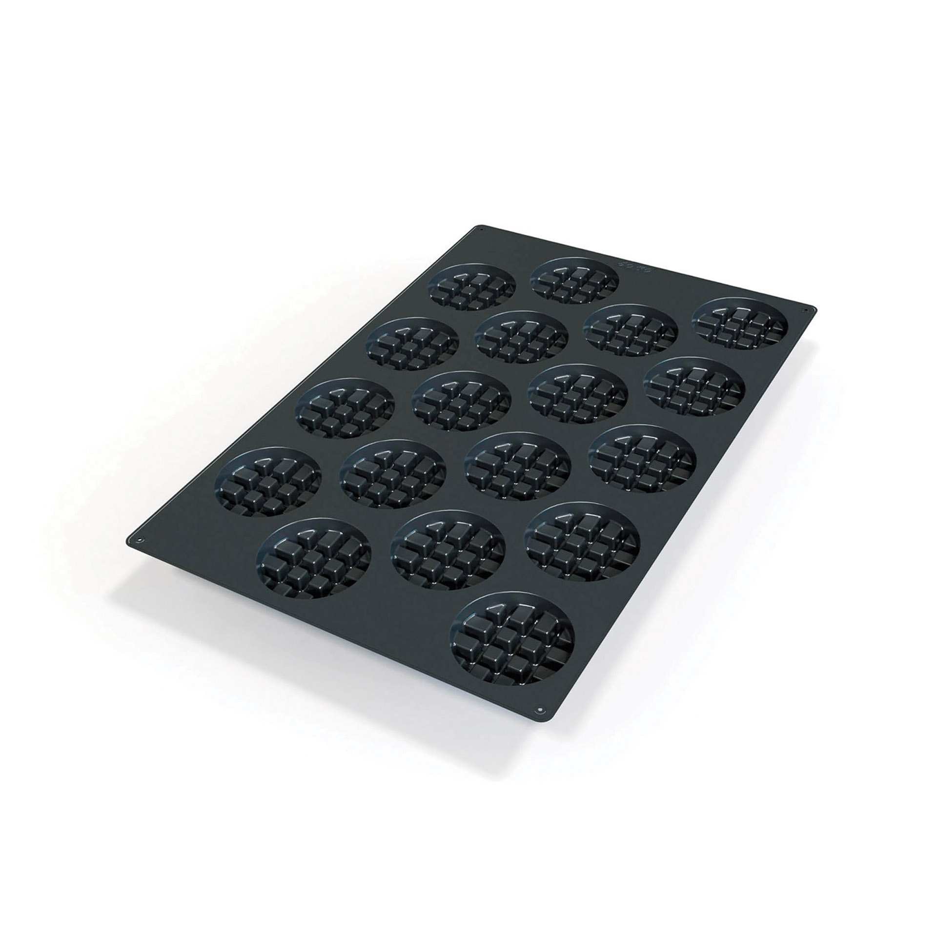 Backform - Waffel - Abm. 17,5 x 30,0 x 3,9 cm - Inhalt 18 x 0,107 l - Silikon - 115349-C