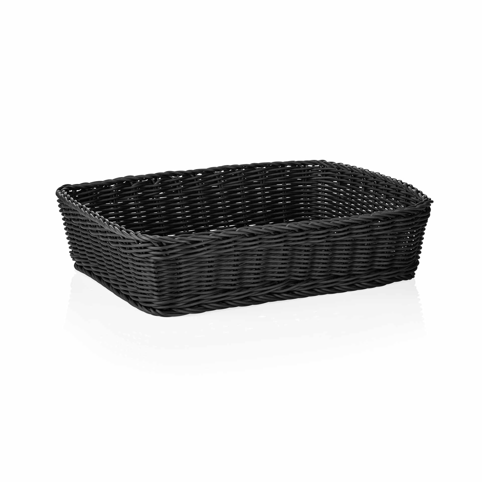 Korb - schwarz - Abm. 40 x 30 x 10 cm - Polypropylen - 5071040-A