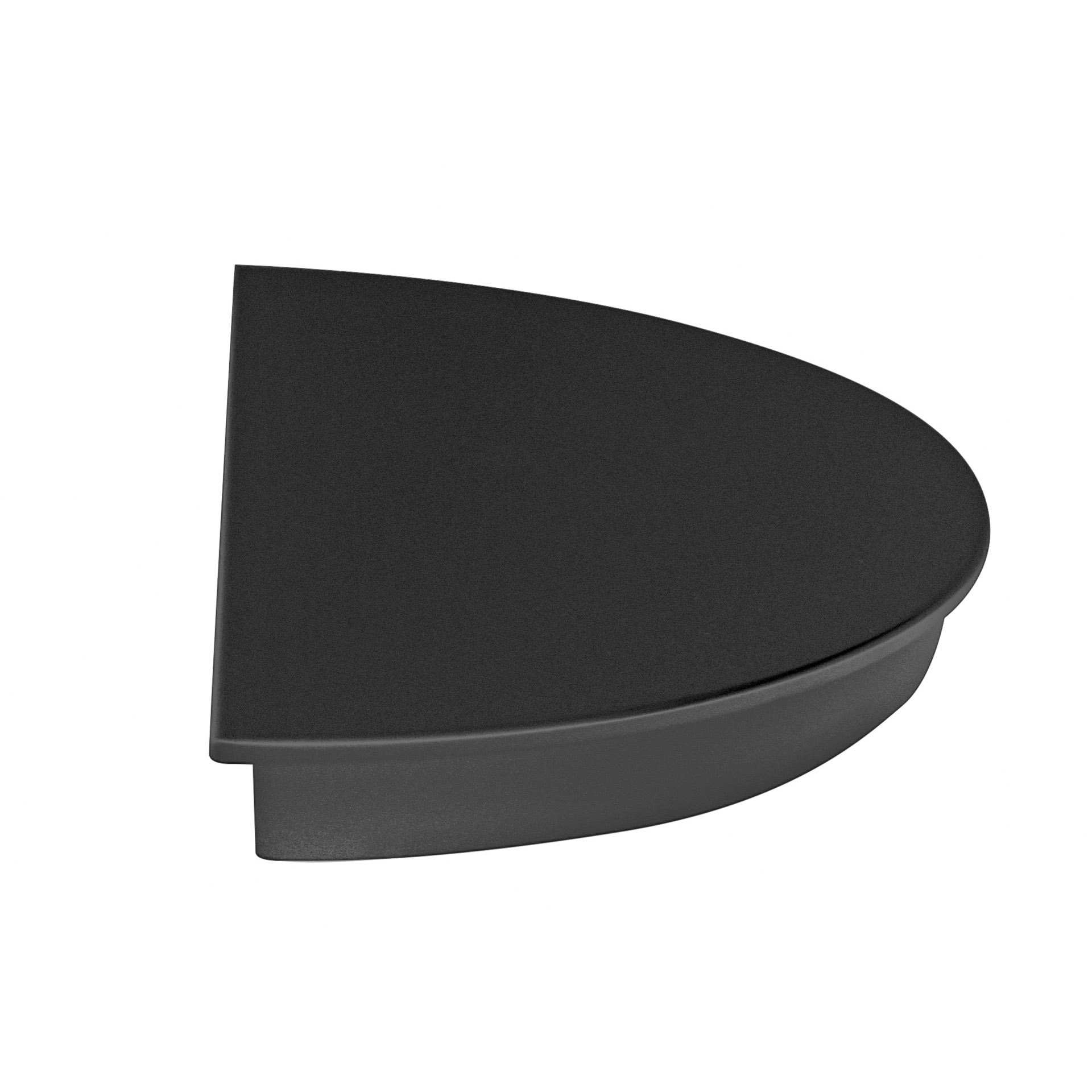 Tortenplatte - Halbkreis - schwarz - Abm. 32,0 x 16,0 x 3,0 cm - Melamin - 227126-C