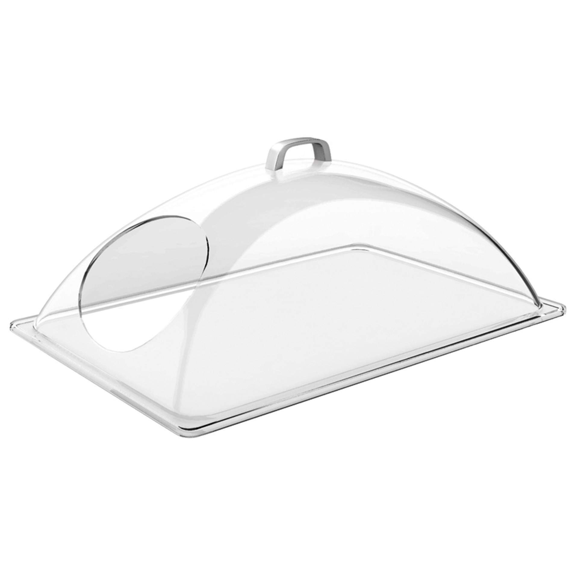 GN-Kuppelhaube - für GN 1/1 - mit Seiten-Ausschnitt - transparent - Abm. 54 x 33 x 20 cm - SAN - 11028-B