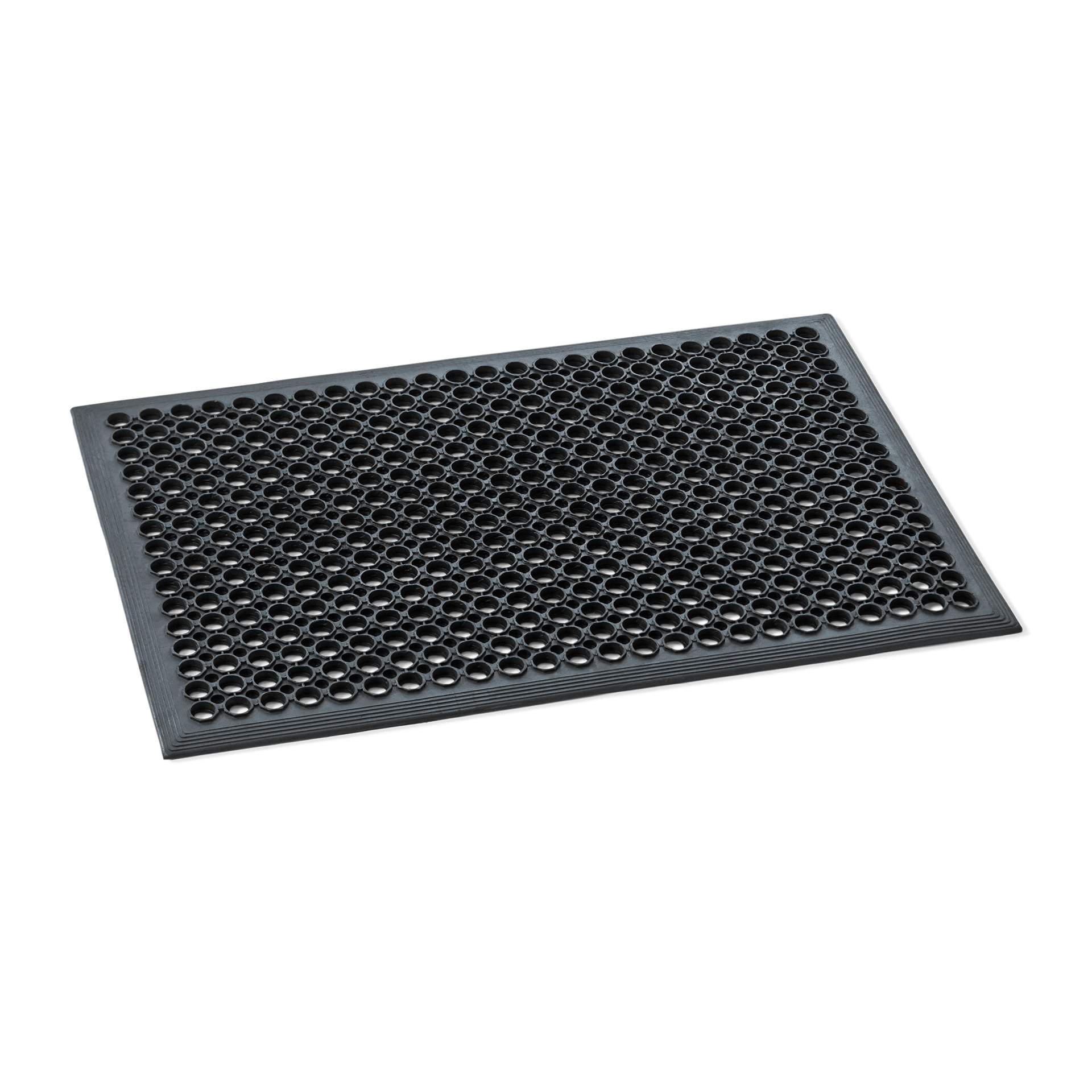 Fußbodenmatte - perforiert - Abm. 90 x 60 x 1,2 cm - Gummi - 9980600-A