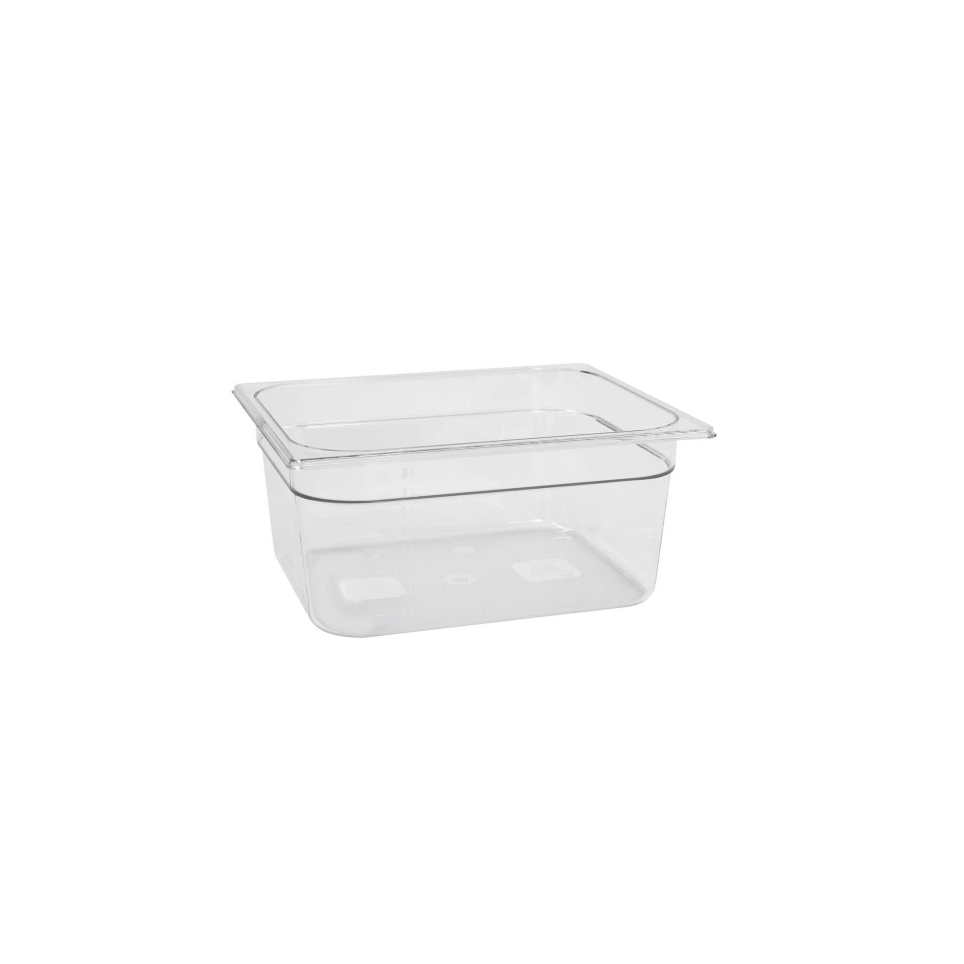 GN-Behälter - Abm. 32,5 x 26,5 x 15,0 cm - Inhalt 9,0 l - GN 1/2 (325 x 265 mm) - 150 mm - Polycarbonat - 530112-C