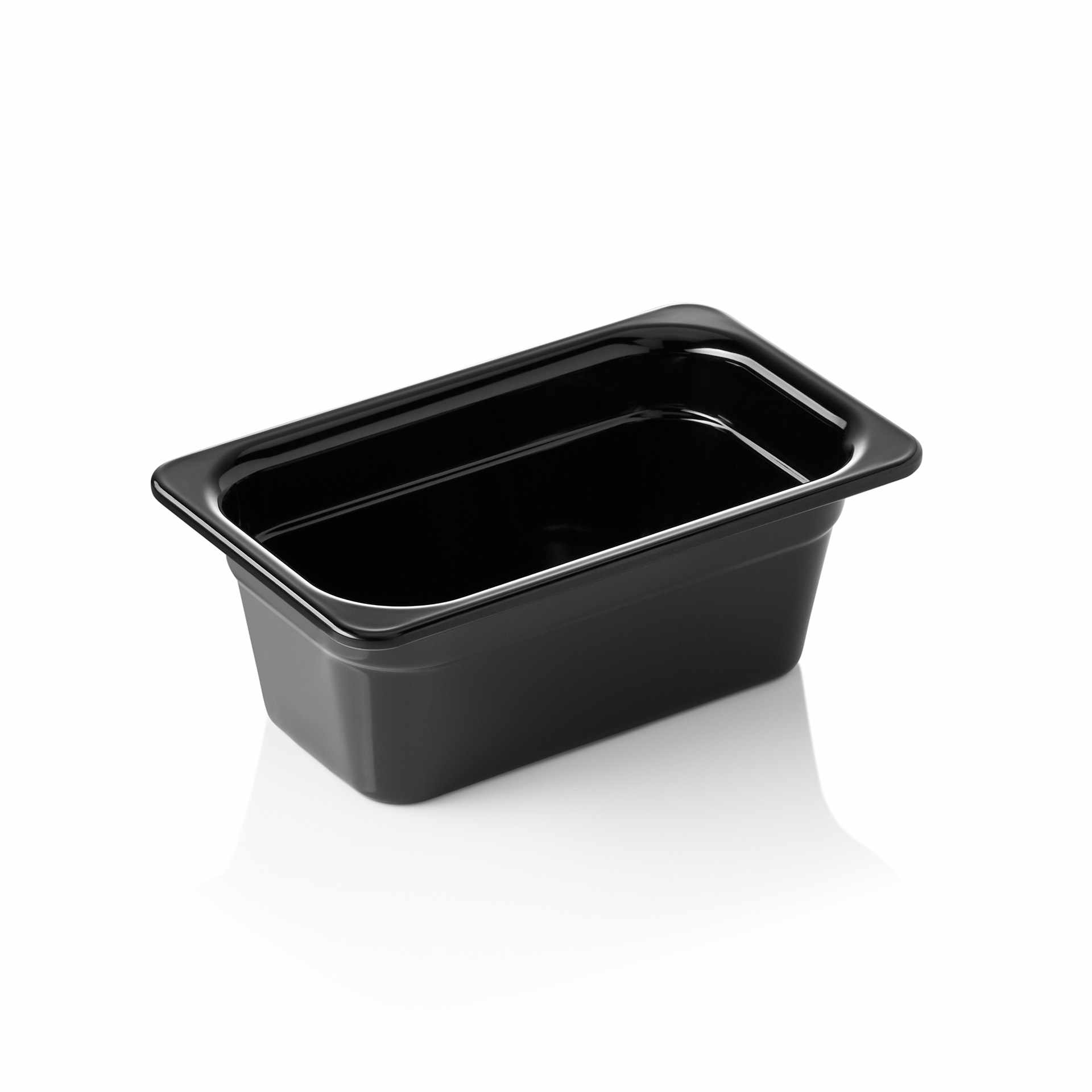 GN-Behälter - Serie GN 65 Black - schwarz - Inhalt 2,8 l - GN 1/4 (265 x 162 mm) - Melamin