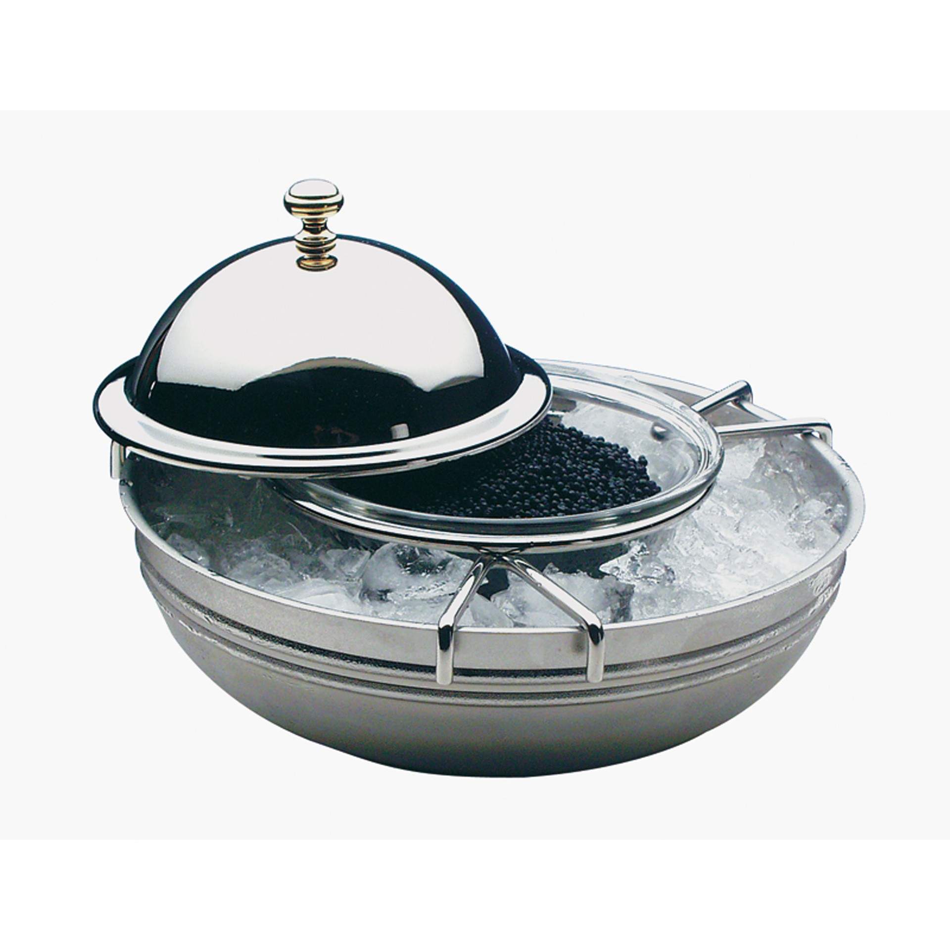Kaviarkühler - 4-teilig - Abm. 12 cm - Ø 18 cm - Edelstahl - 1699-B