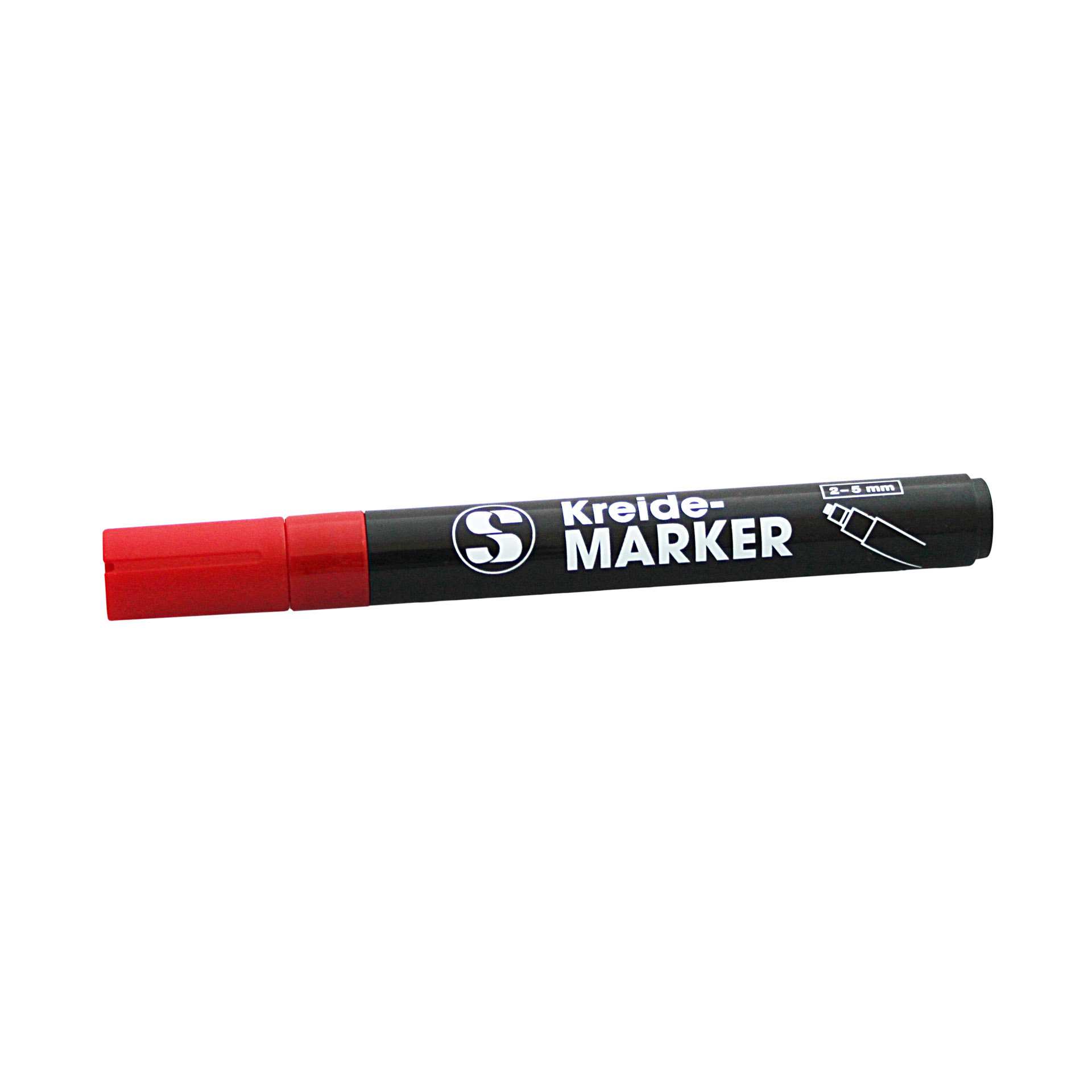 Kreidestift - Schreibdicke: 2-5 mm - rot - Abm. 14,0 x 1,5 x 1,5 cm - 198905-C