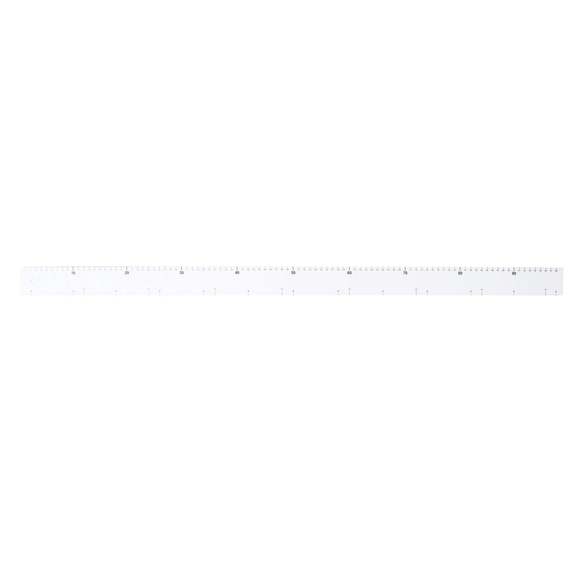 Backlineal - mit Aufhängeöse - weiß - Abm. 99,5 x 5,0 x 0,2 cm - Polystyrol - 200915-C