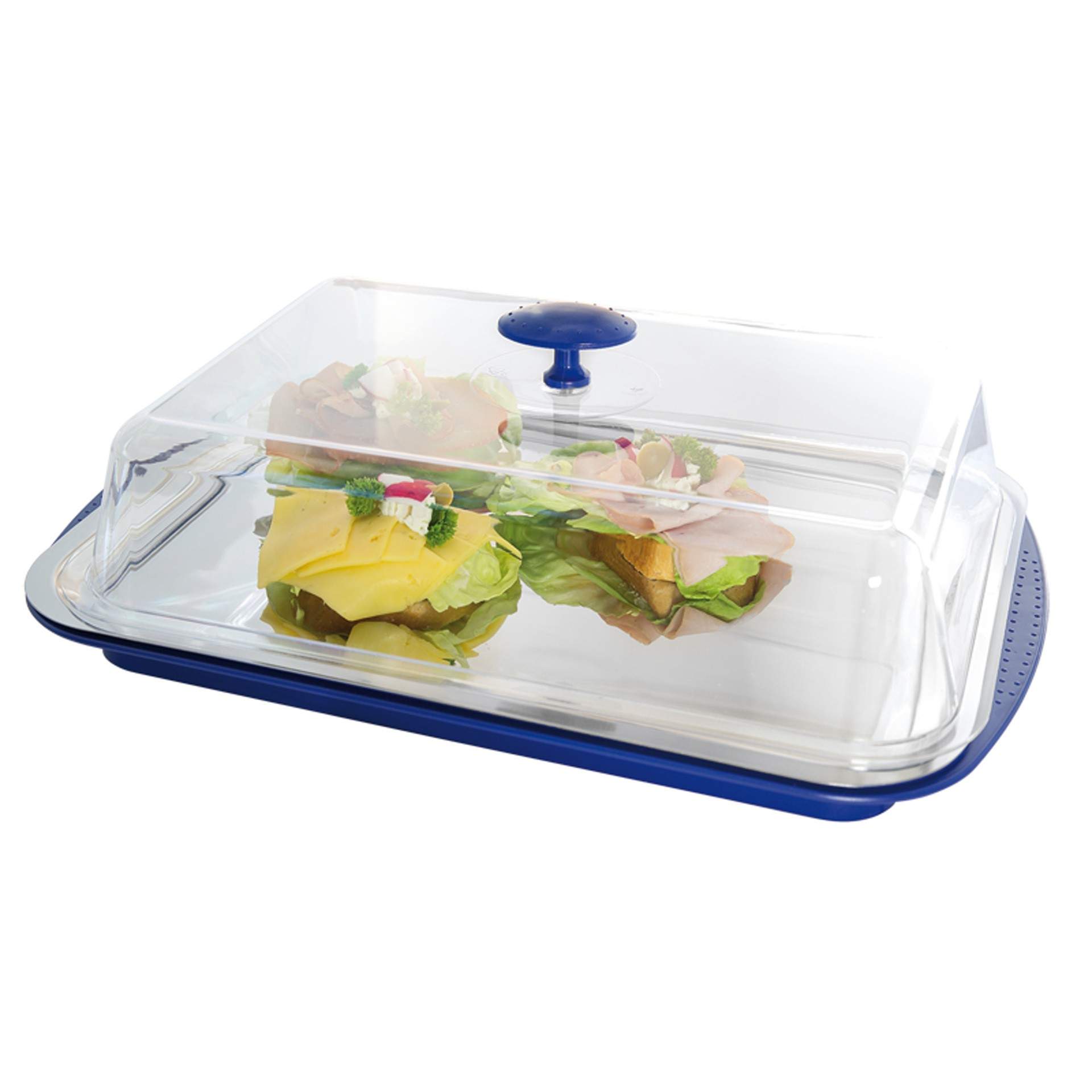 Thermo-Tablett-Set - inkl. Kühlakkus - rechteckig - Abm. 43 x 29 x 14 cm - Edelstahl / Kunststoff - 9090-B