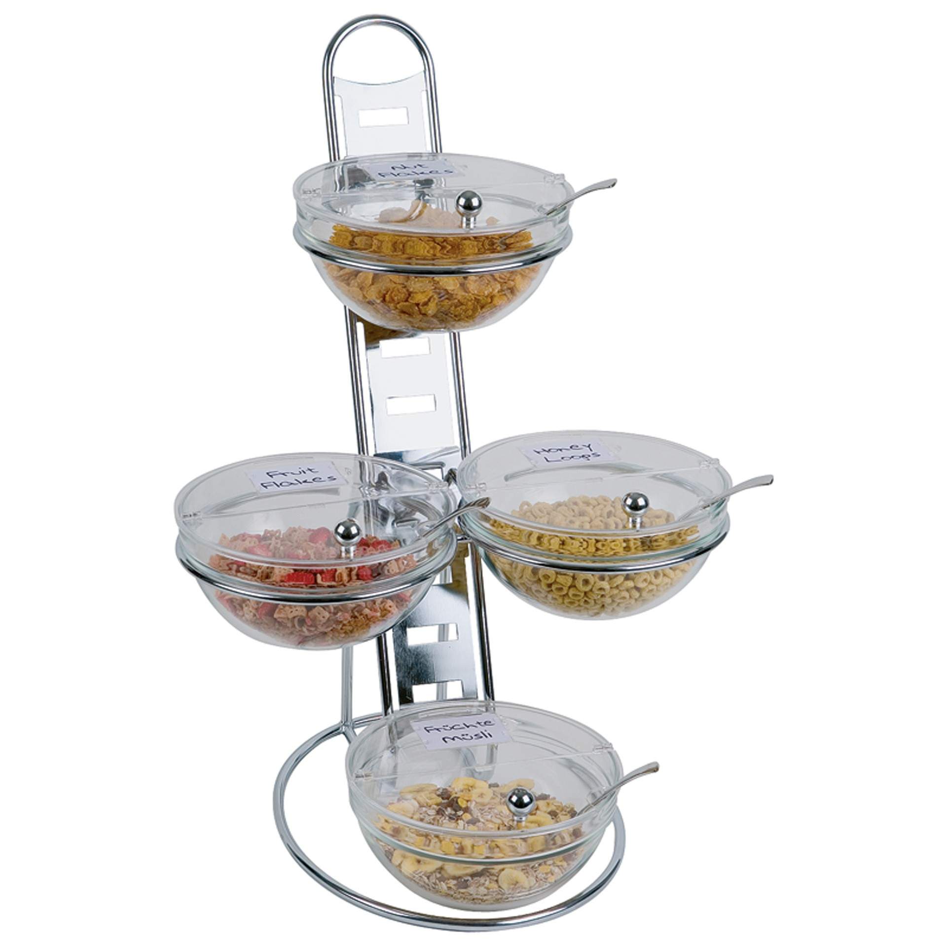 Buffetleiter - 3-stufig - 12-teilig - Serie Big - verchromt - Abm. 39 x 31 x 66 cm - Metall - 11598-B