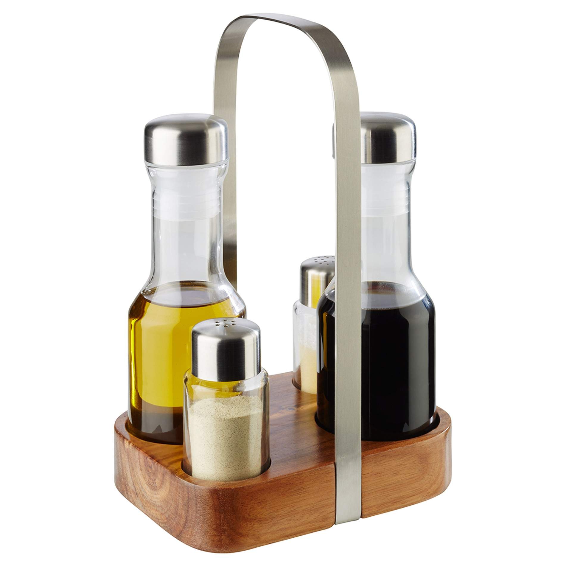 Essig- / Ölglas - Ersatzglas für Menage - matt poliert - Abm. 18,5 cm - Ø 6,0 cm - Inhalt 0,20 l - Glas - 40442-B
