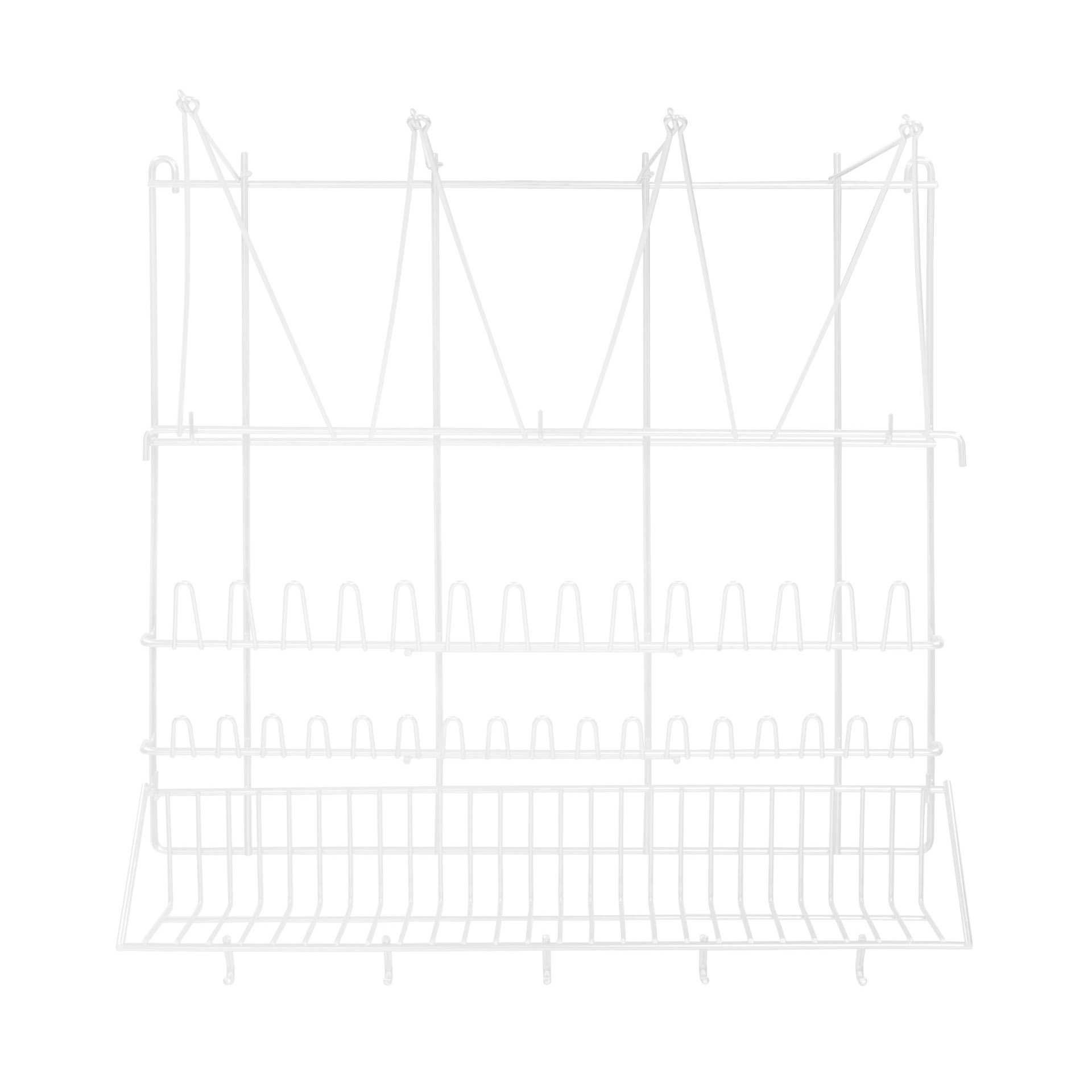 Wandaufhänger - weiß - Abm. 53,0 x 48,0 x 11,0 cm - Metall - 157000-C