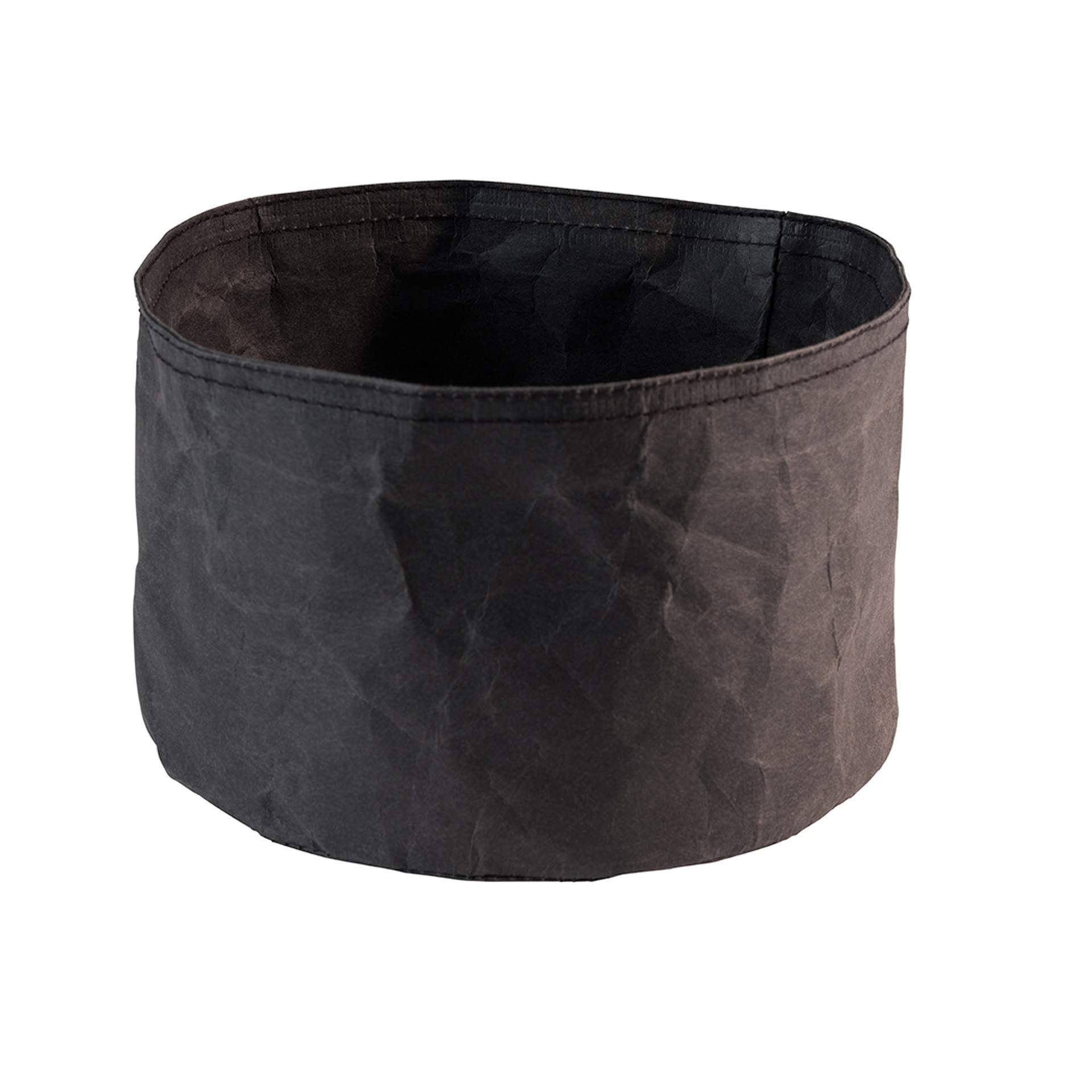 Brottasche - robustes Kraftpapier - Serie Paperbag - schwarz - rund - Abm. 13,0 cm - Ø 20,0 cm - Papier - 30451-B