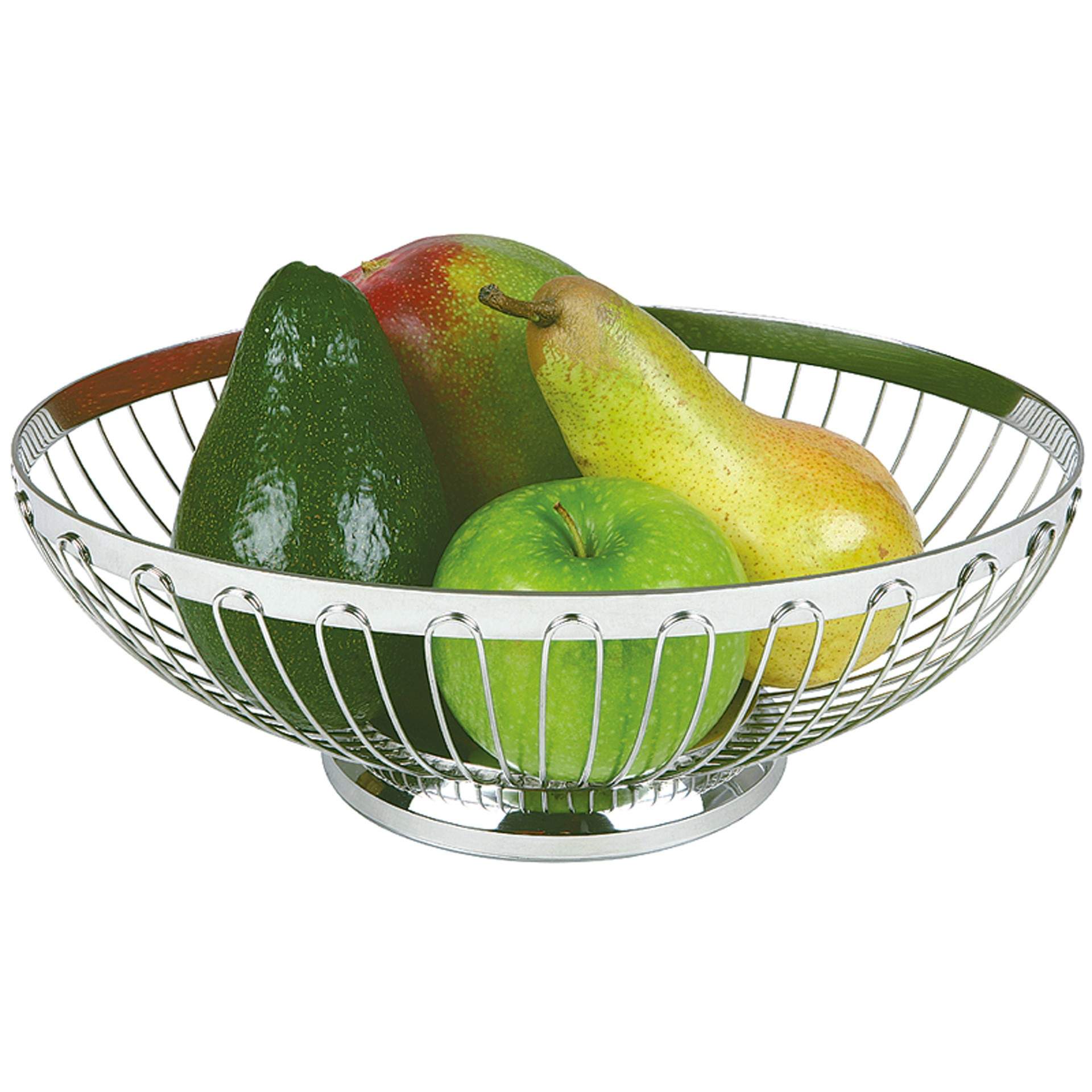 Brot- und Obstkorb - 18/8 - oval - Abm. 28 x 21 x 9,5 cm - Edelstahl - 30250-B