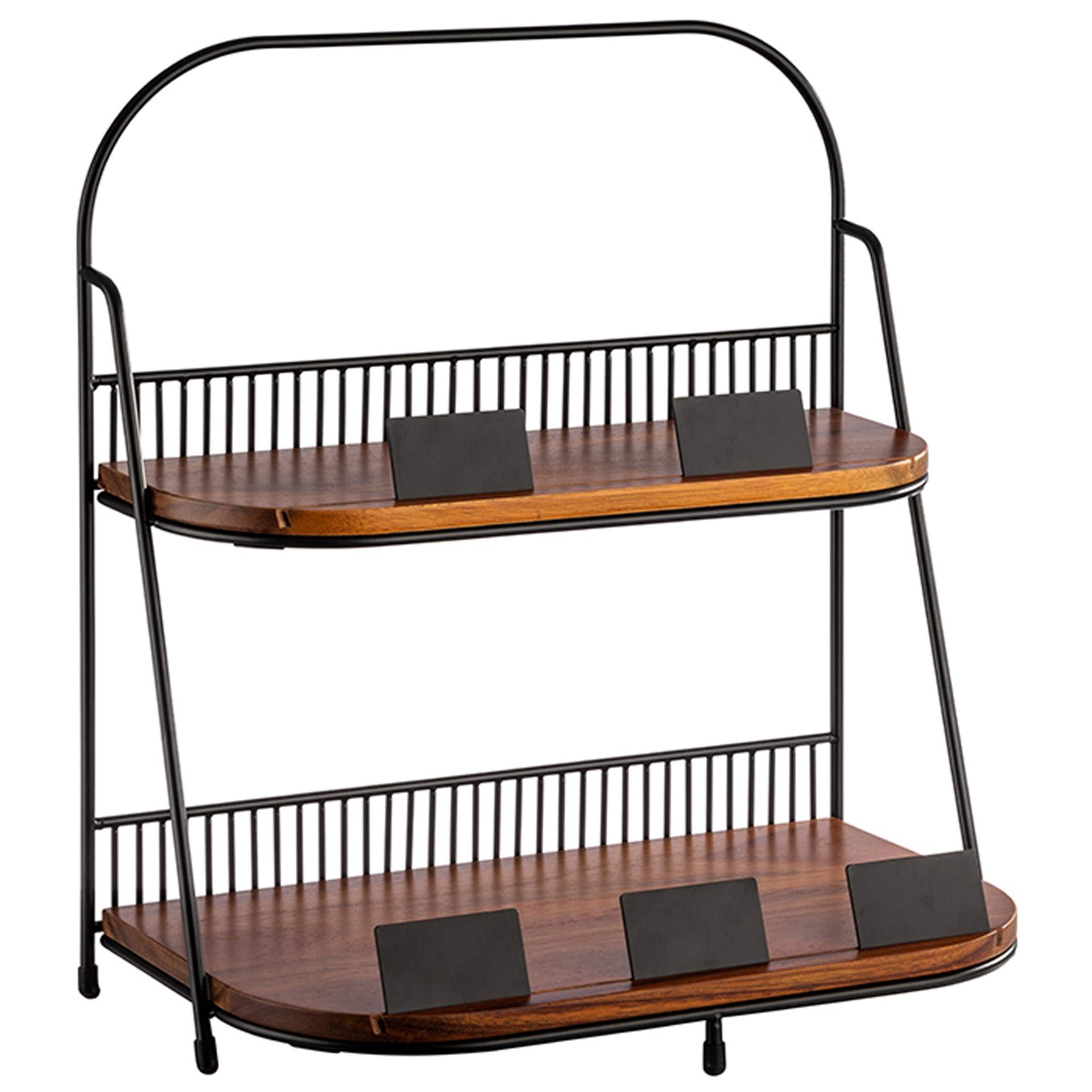 Etagere - 2-stufig - Abm. 35,5 x 21,0 x 40,0 cm - versch. Materialien - 30339-B