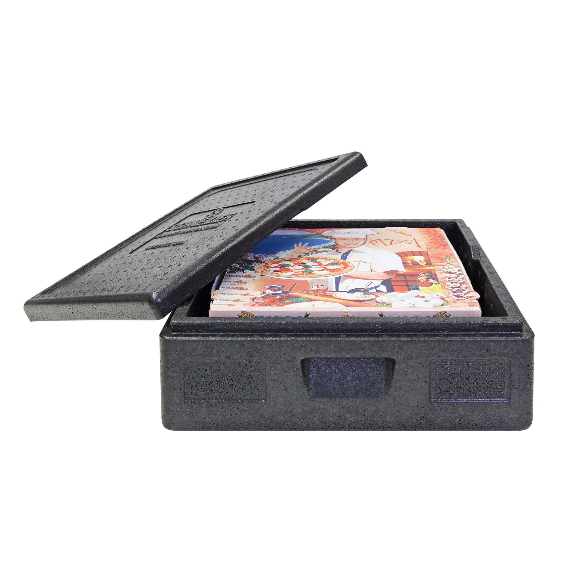 TOP-BOX - Pizza klein - Abm. 41,0 x 41,0 x 16,5 cm - Inhalt 12 l - EPP - 650165-C