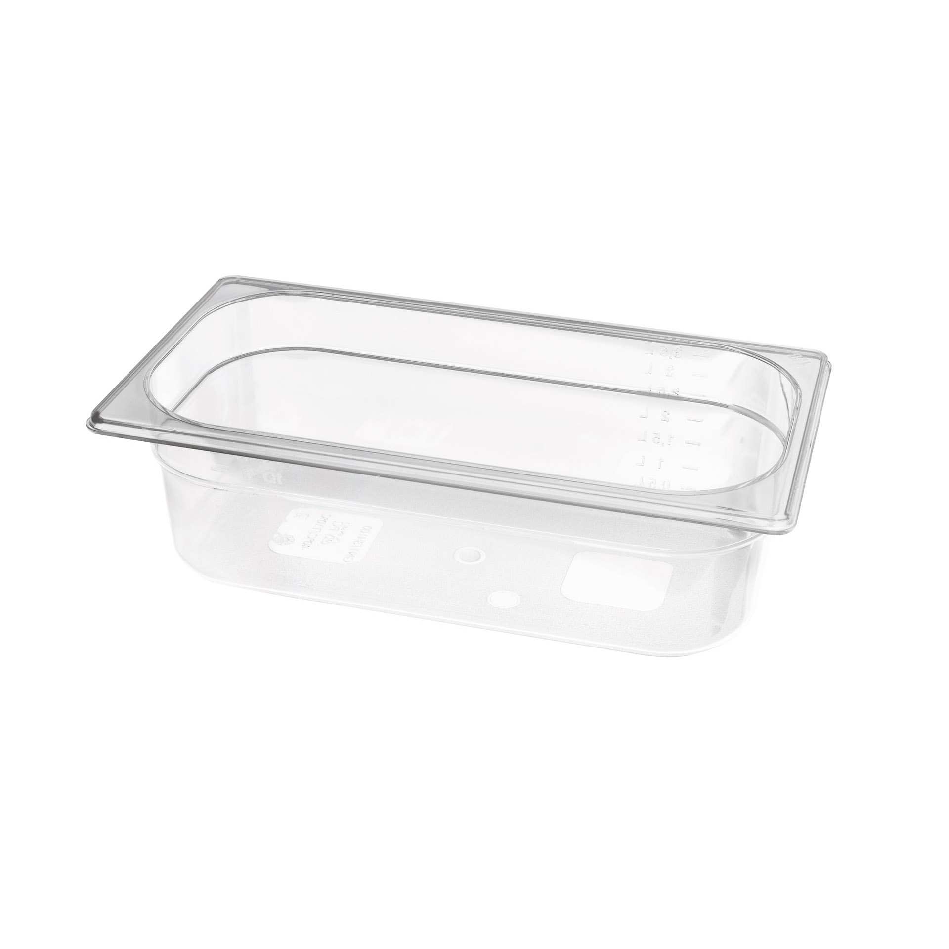 GN-Behälter - Abm. 32,5 x 17,6 x 10,0 cm - Inhalt 3,8 l - GN 1/3 (325 x 176 mm) - 100 mm - Polycarbonat - 530121-C