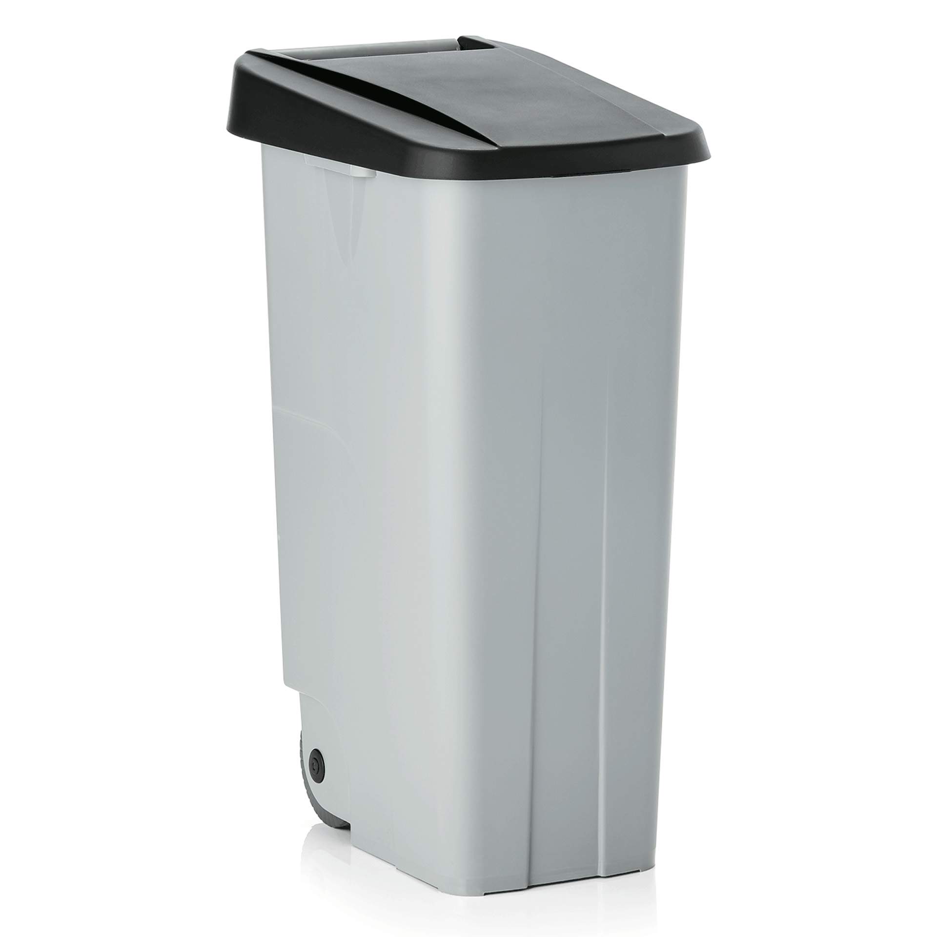 Abfallbehälter - schwarz - eckig - Abm. 57 x 42 x 87 cm - Inhalt 110 l - Polypropylen - 9236114-A