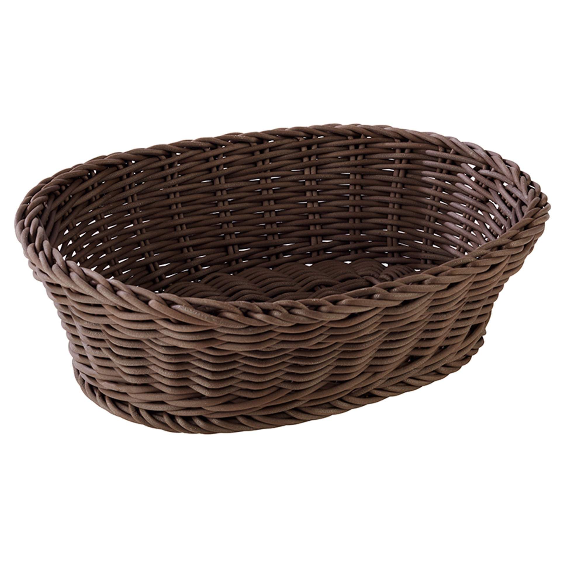 Korb - Serie Profi Line - braun - oval - Abm. 25 x 19 x 6,5 cm - Polypropylen - 50803-B