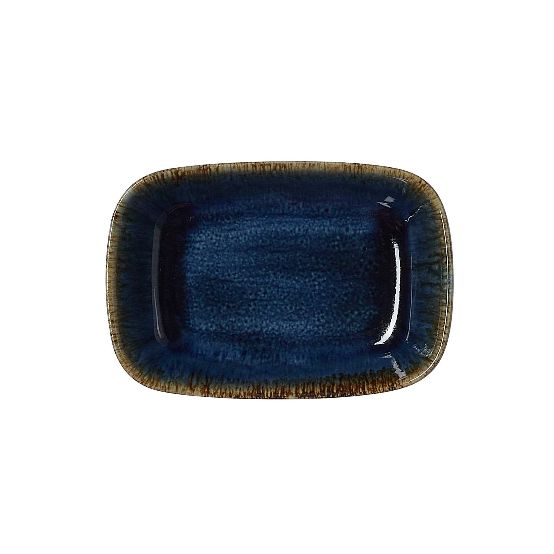 Schale - Set á 6 Stück - Serie Vida Dark Ocean - dark ocean - rechteckig - Abm. 12,0 x 8,0 x 2,5 cm - Inhalt 0,6 l - Porzellan - 4881612-A