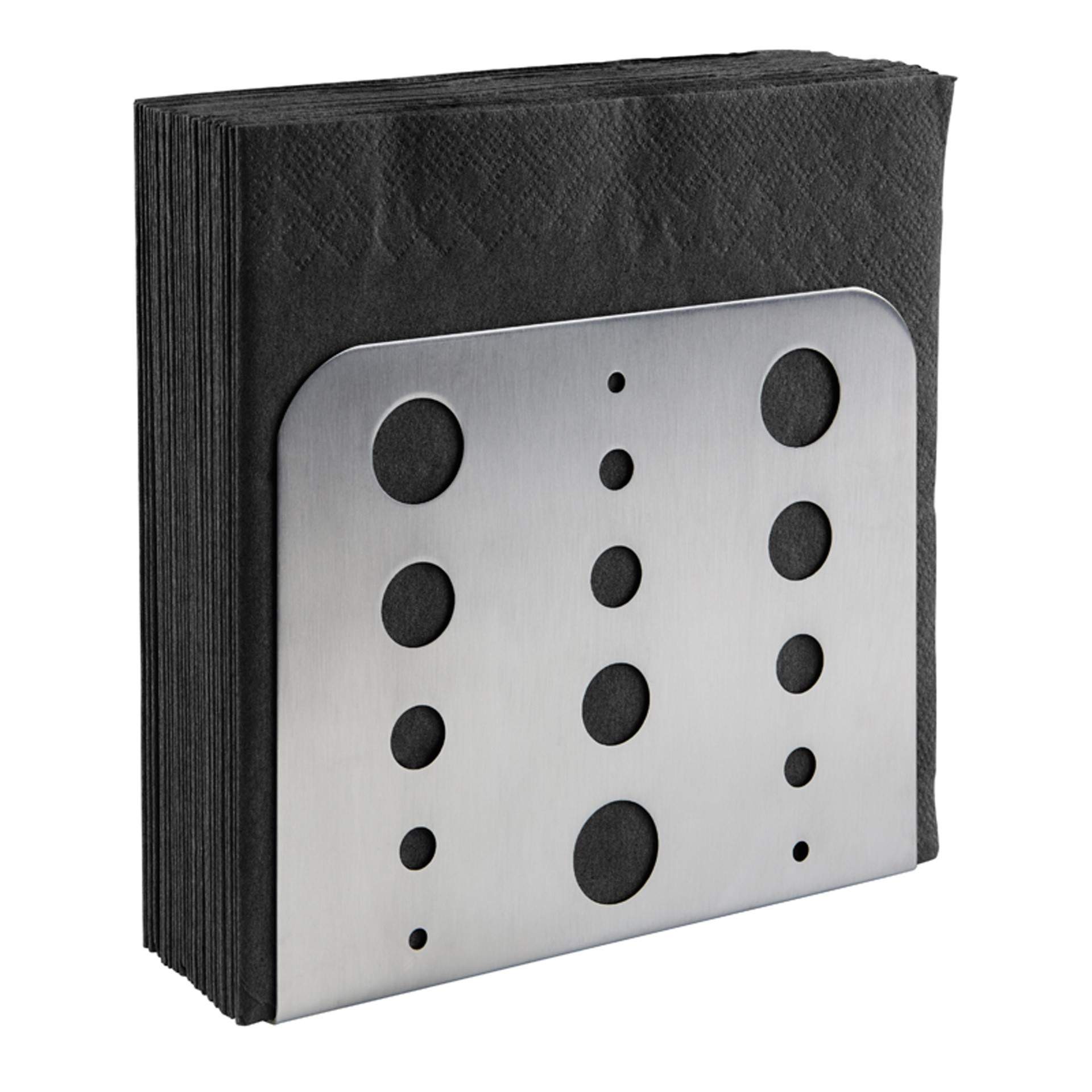 Serviettenhalter - für ca. 30 Servietten - matt poliert - Abm. 15 x 4,5 x 12,5 cm - Edelstahl - 11780-B