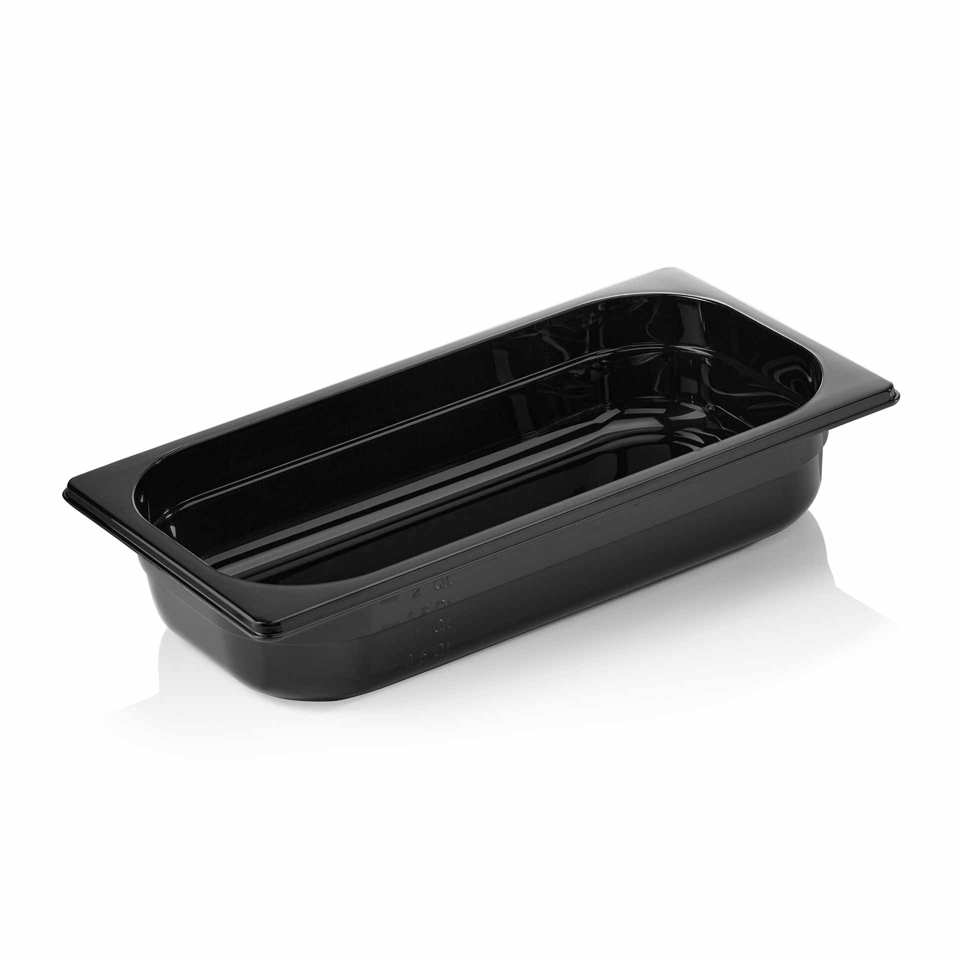 GN-Behälter - Serie GN 96 Black - schwarz - Inhalt 2,5 l - GN 1/3 (325 x 176 mm) - Polycarbonat