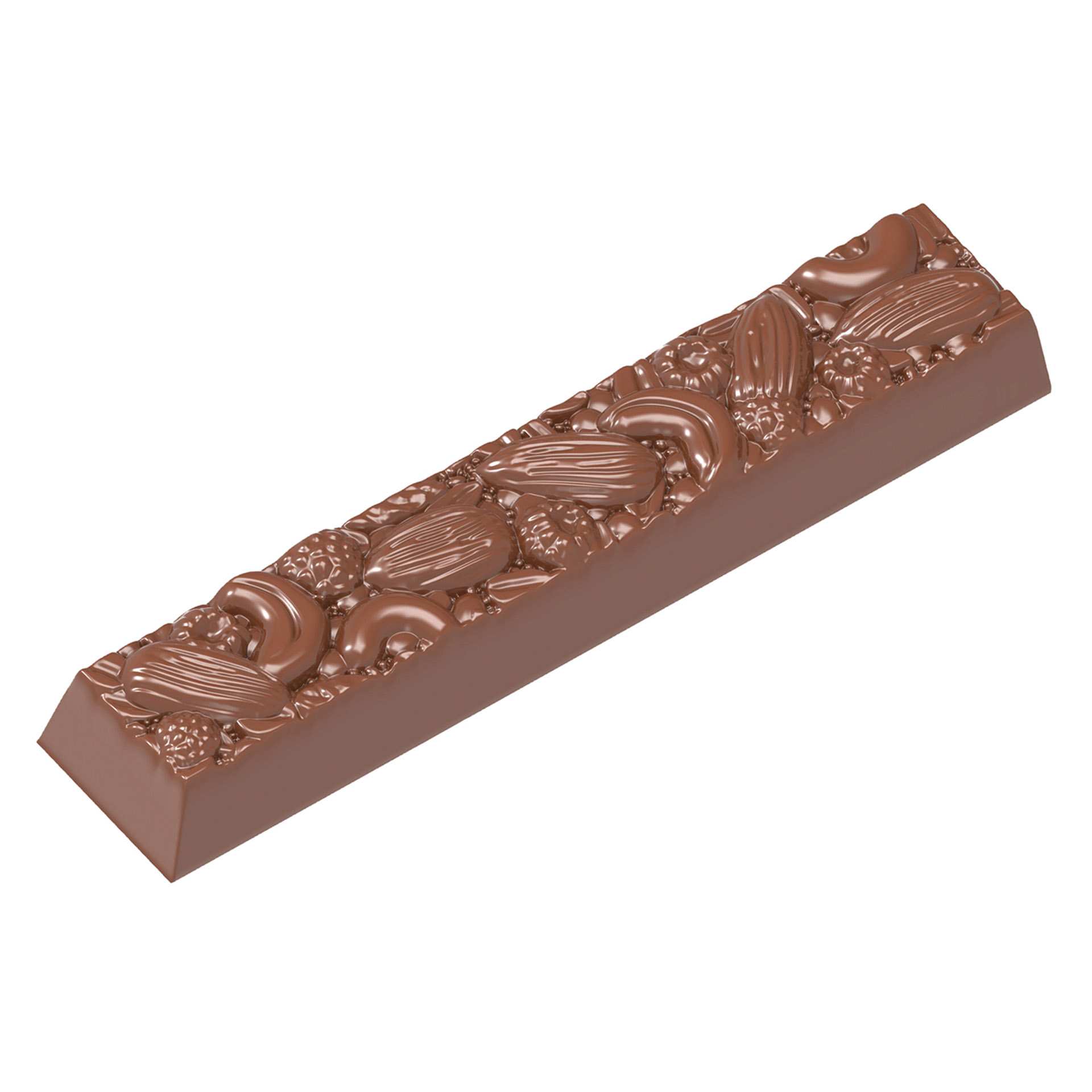 Schokoladen-Form - Müsliriegel - Abm. 27,5 x 13,5 x 2,4 cm - Polycarbonat - 421872-C