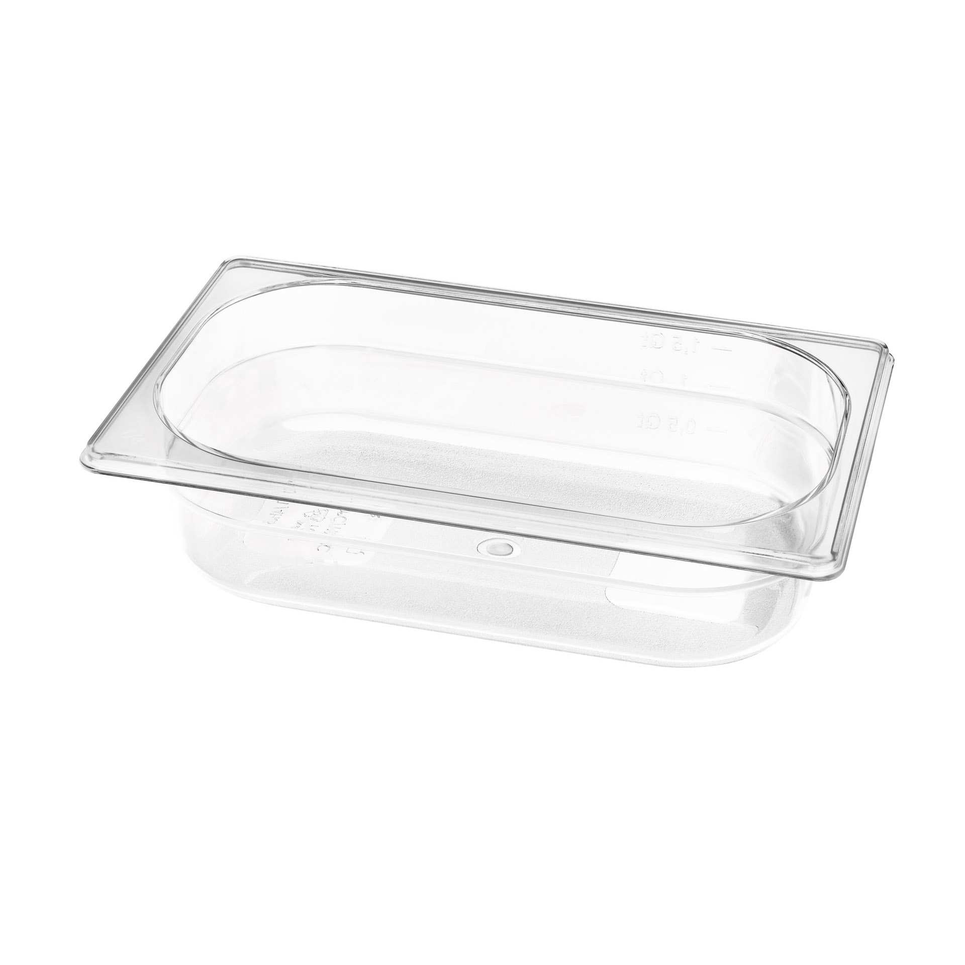 GN-Behälter - Abm. 26,5 x 16,2 x 6,5 cm - Inhalt 1,7 l - GN 1/4 (265 x 162 mm) - 65 mm - Polycarbonat - 530130-C
