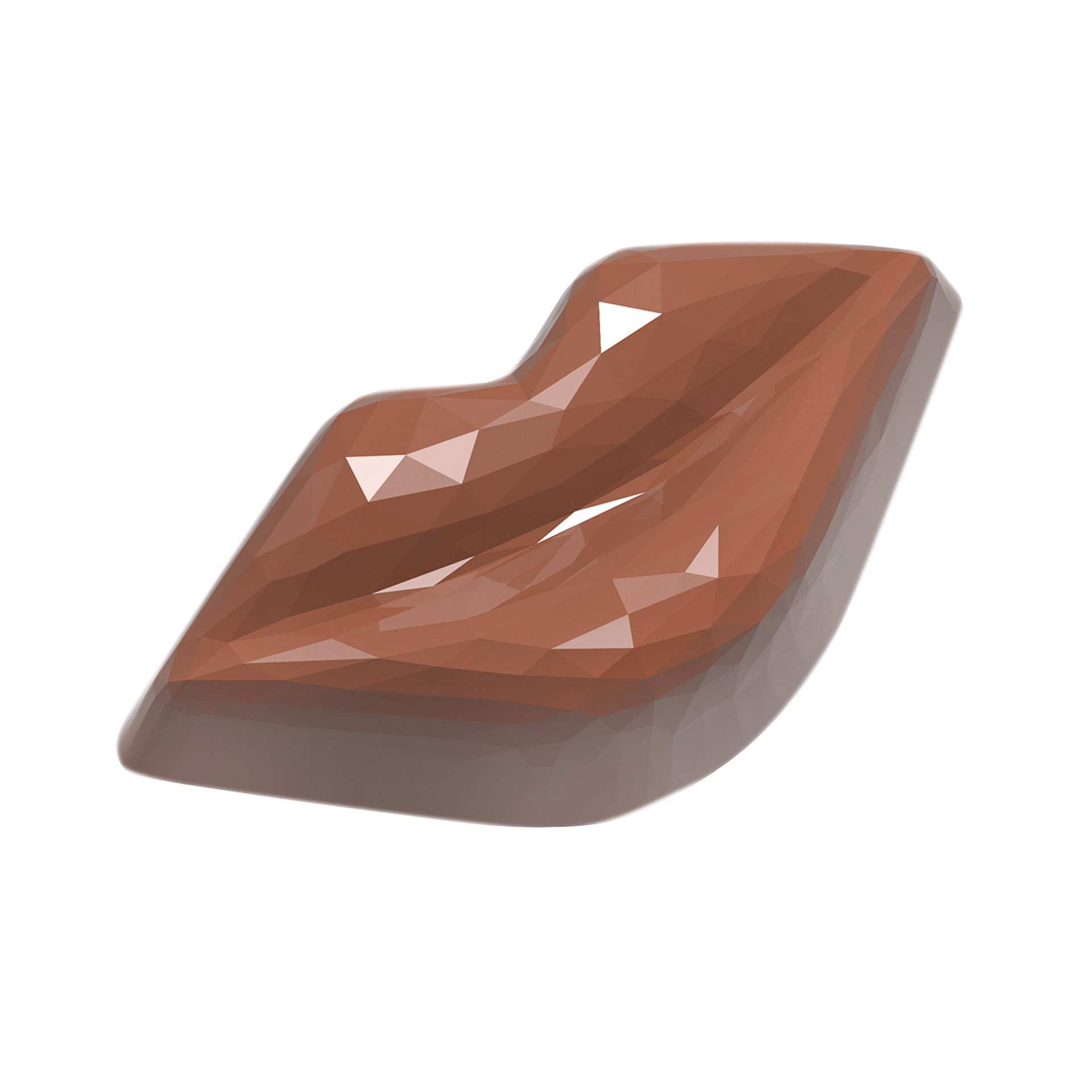 Schokoladen-Form - Kussmund - Abm. 27,5 x 13,5 x 2,4 cm - Polycarbonat - 421937-C
