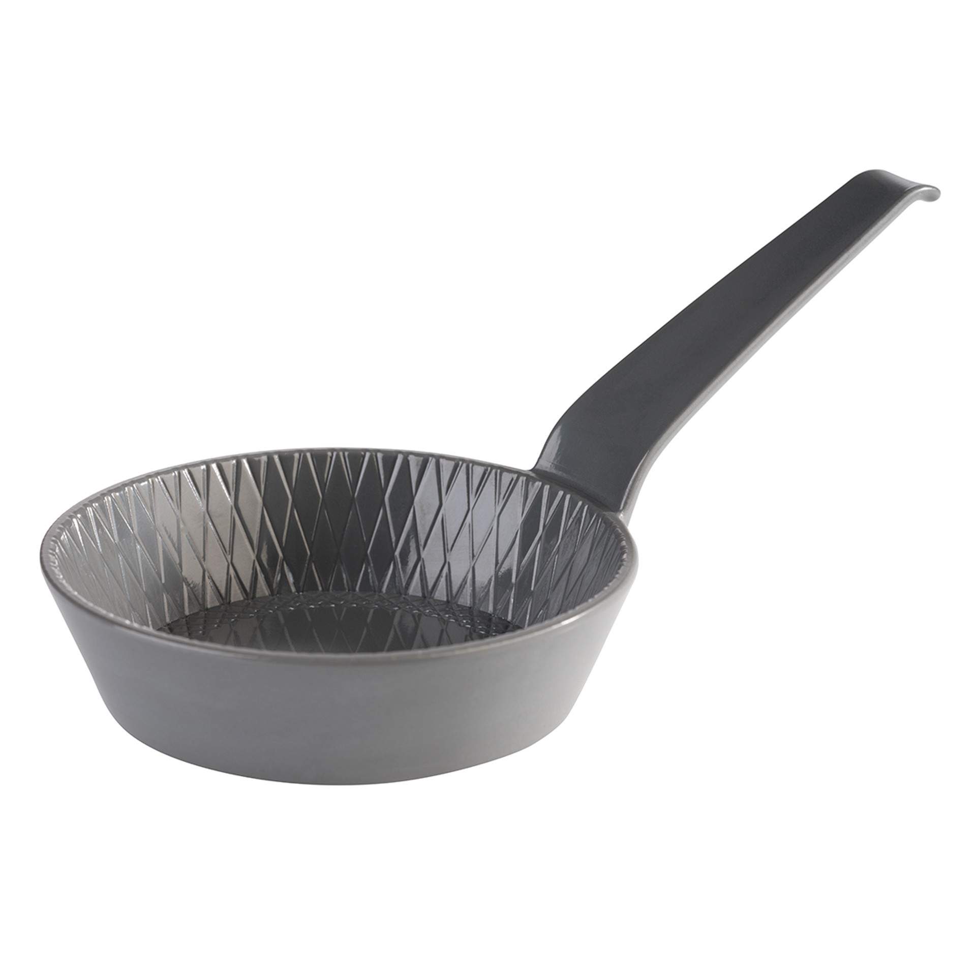 Schale - mit langem Griff - Serie Mini - anthrazit - rund - Abm. 2,5 cm - Ø 8,5 cm - Inhalt 0,07 l - Melamin - 84782-B