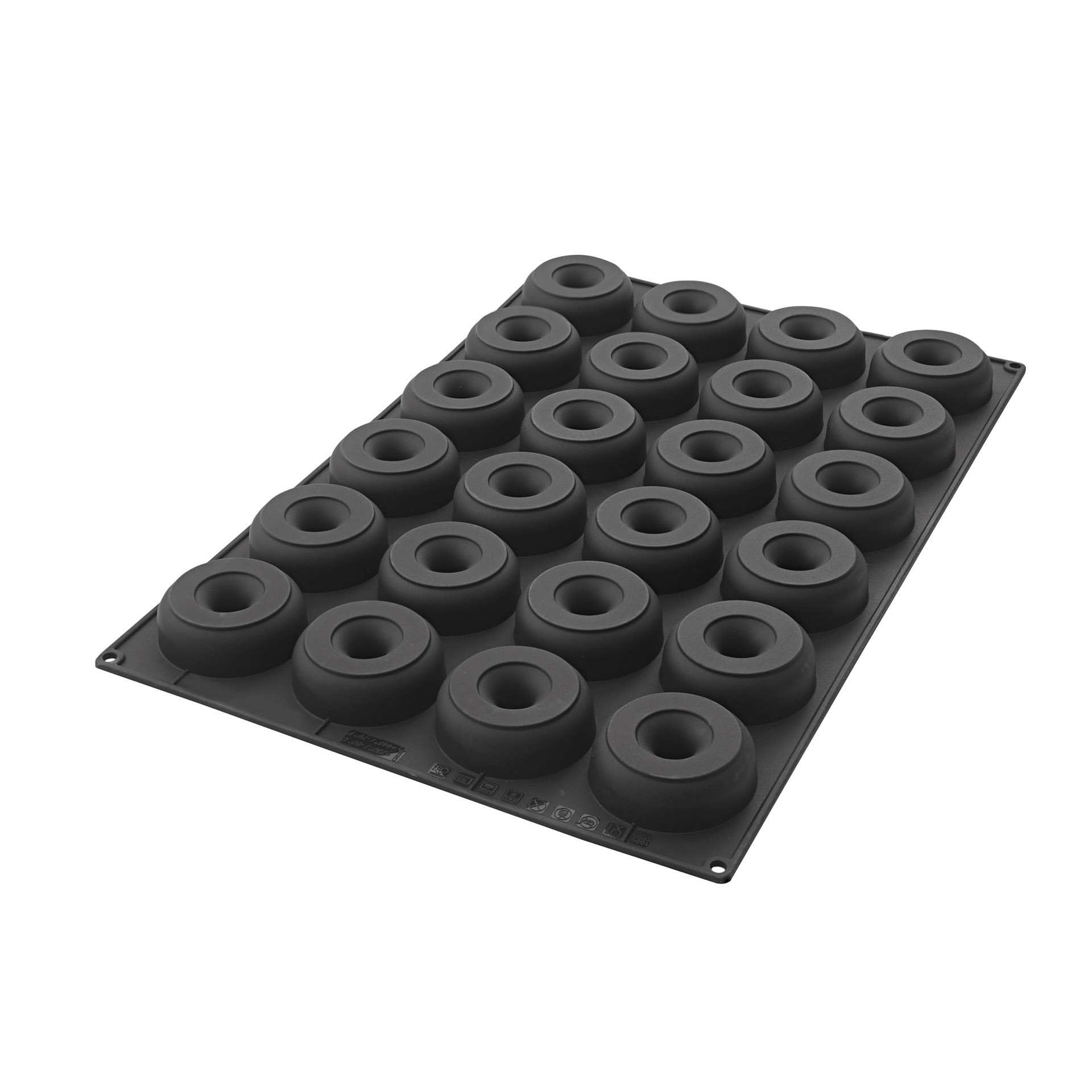 Backform - Donut - Abm. 57,0 x 37,5 x 2,5 cm - Inhalt 24 x 0,133 l - Silikon - 115350-C