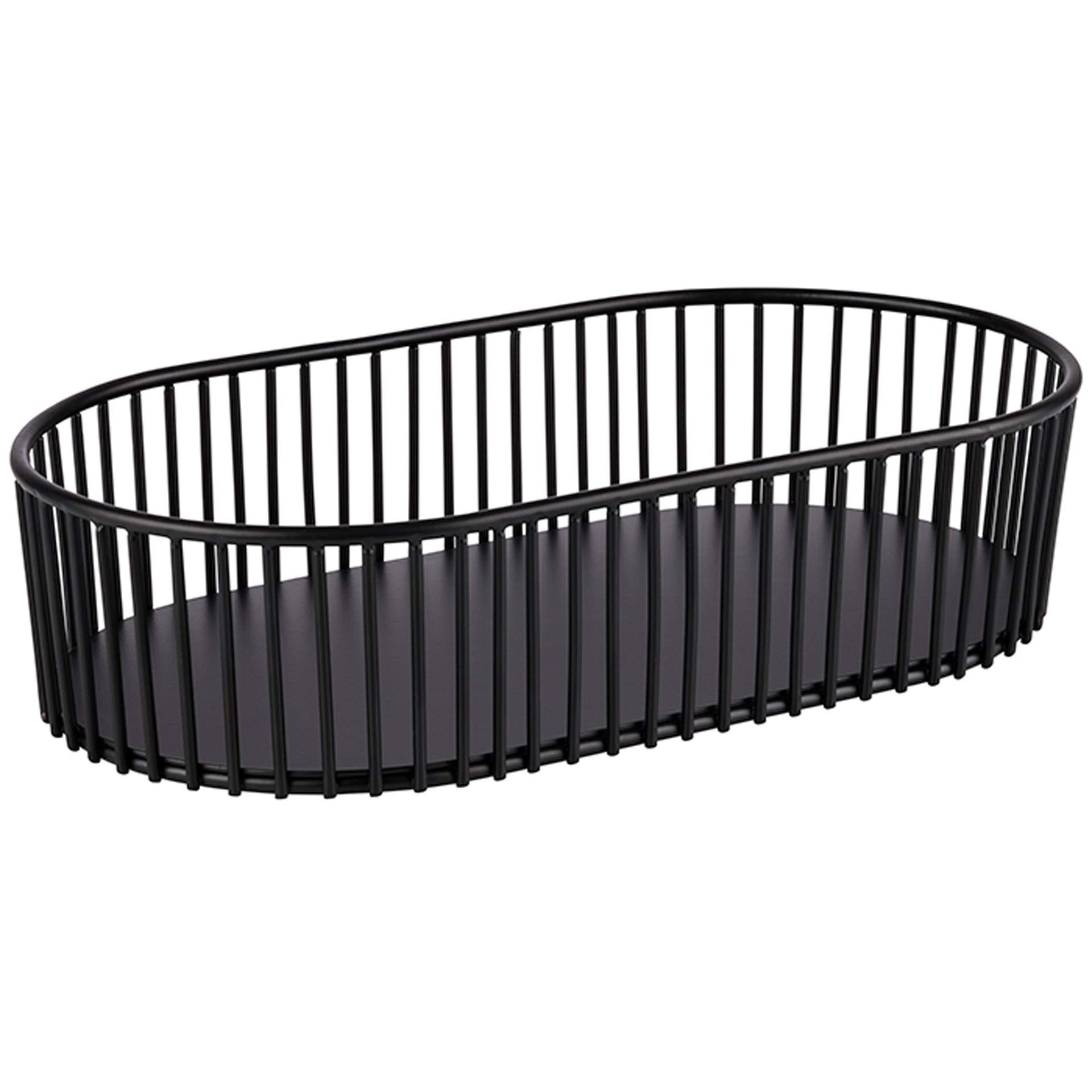 Korb - Serie Urban - schwarz - Abm. 29,0 x 16,0 x 7,0 cm - Metall - 30337-B