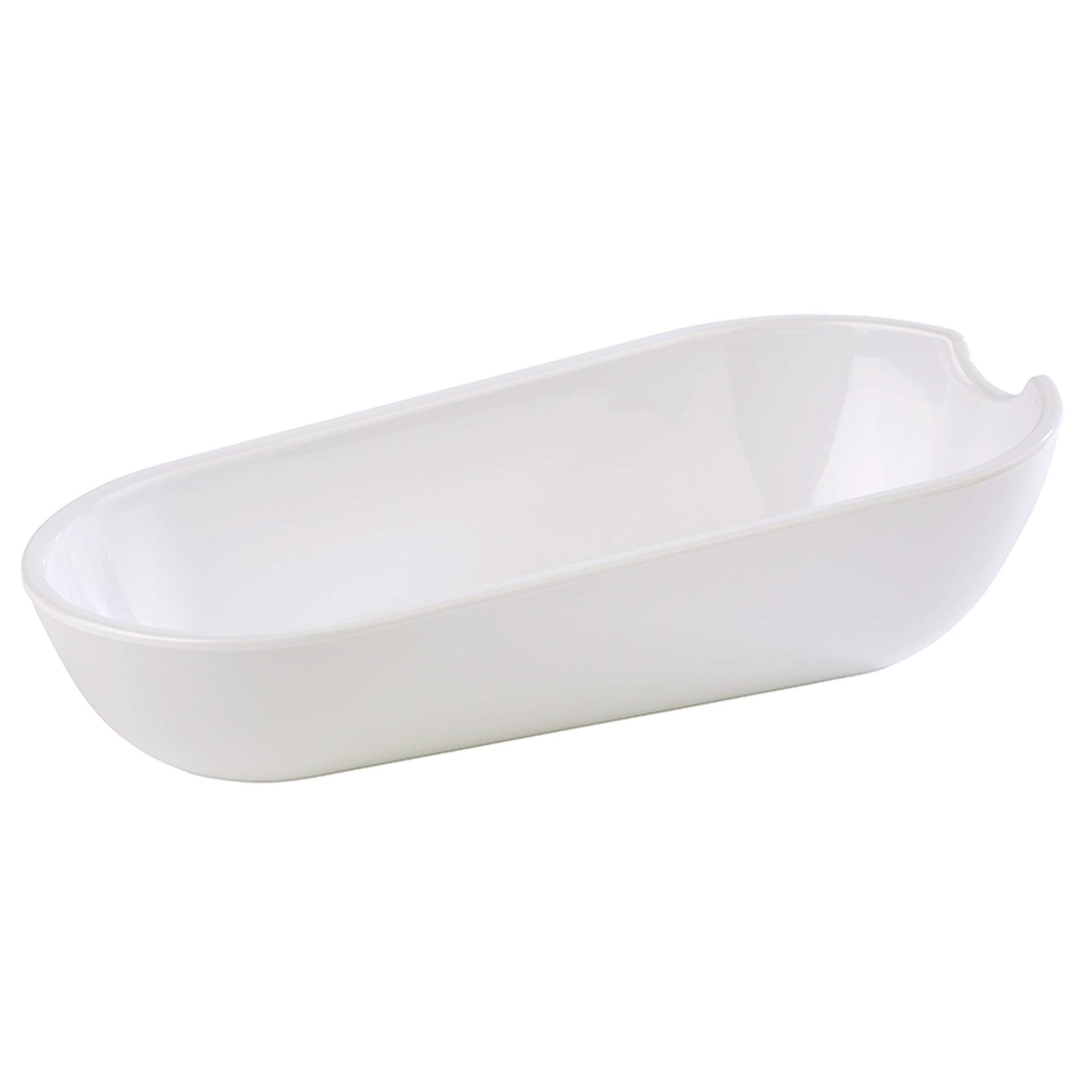 Besteck-Ablage - Serie Bowl - weiß - Abm. 22,5 x 11 x 6 cm - Inhalt 0,50 l - Melamin - 83803-B