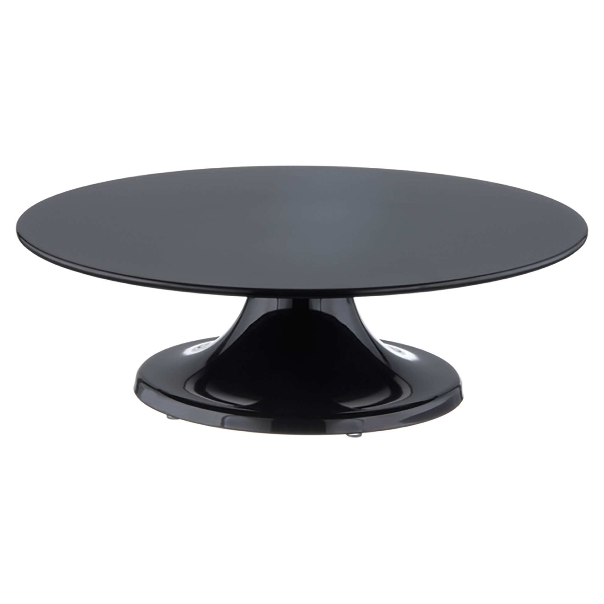Tortenplatte - mit Fuß - schwarz - Abm. 32,0 x 32,0 x 10,0 cm - Melamin - 227128-C