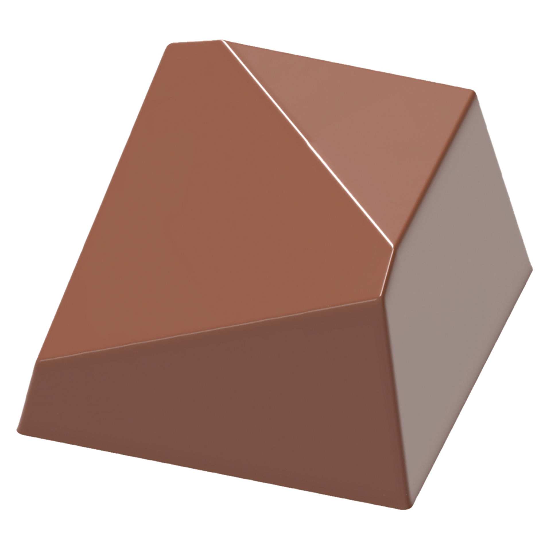 Schokoladen-Form - Diagonaal - Abm. 27,5 x 13,5 x 2,4 cm - Polycarbonat - 421799-C